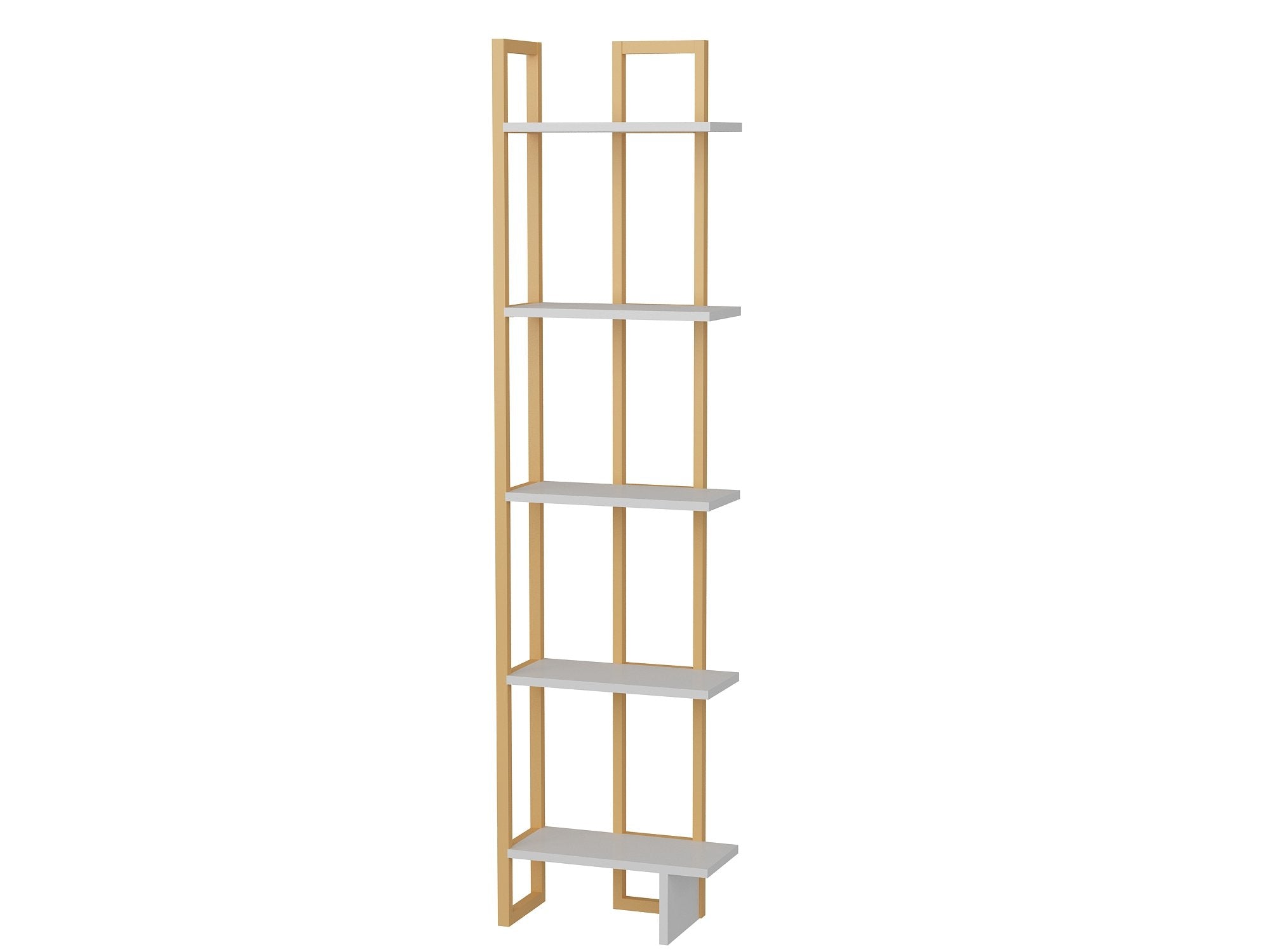 Alice 71" Tall Metal Manufactured Wood Bookcase - Decorotika