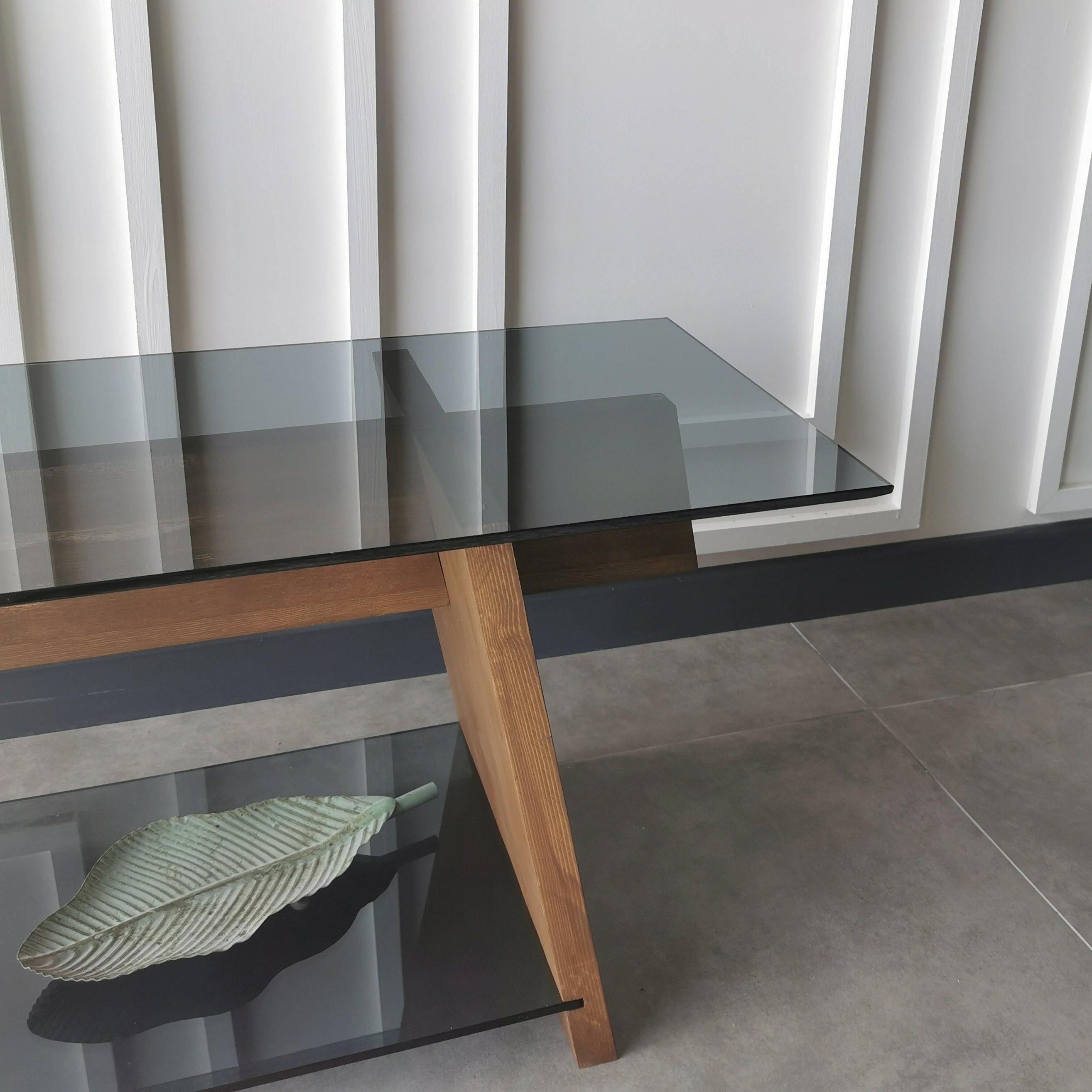 Genova 62" Wide TV Stand & Media Console with Tempered Glass Shelves for TVs up to 70" - Decorotika