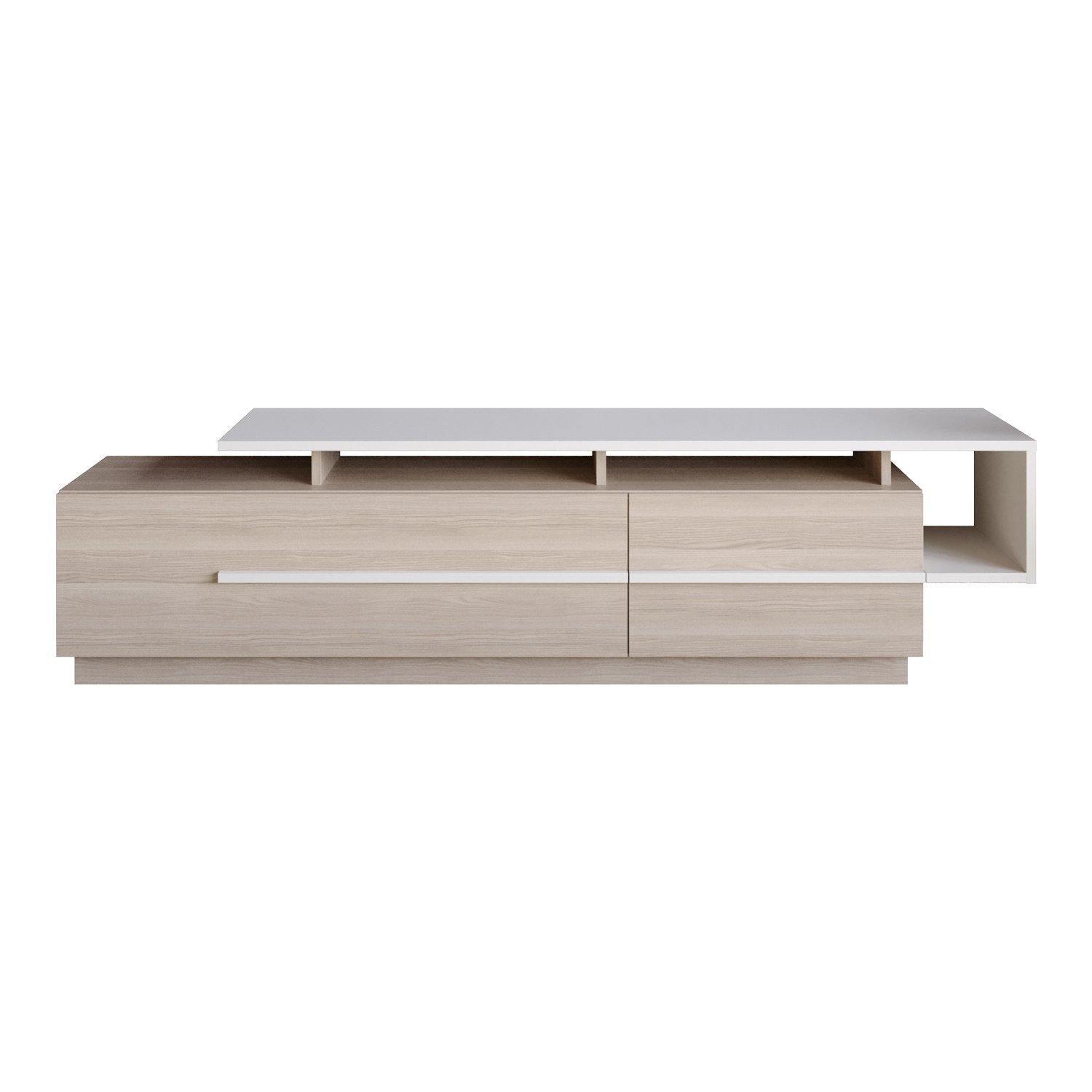 Pia 71" TV Stand and Media Console with Cabinets and Shelves for TVs up to 80" - Decorotika