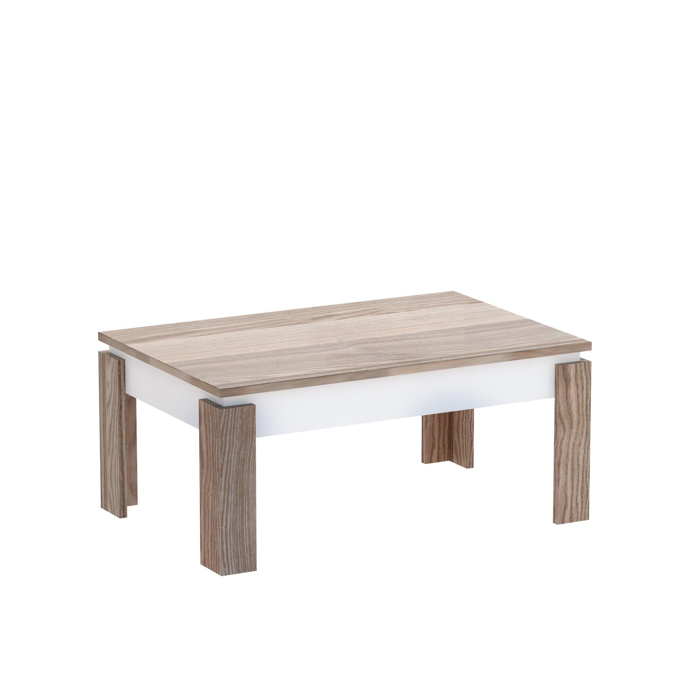 Manhattan 35" Wide Accent Coffee Table, Melamine Veneered Engineered Wood with Color Variations - Decorotika