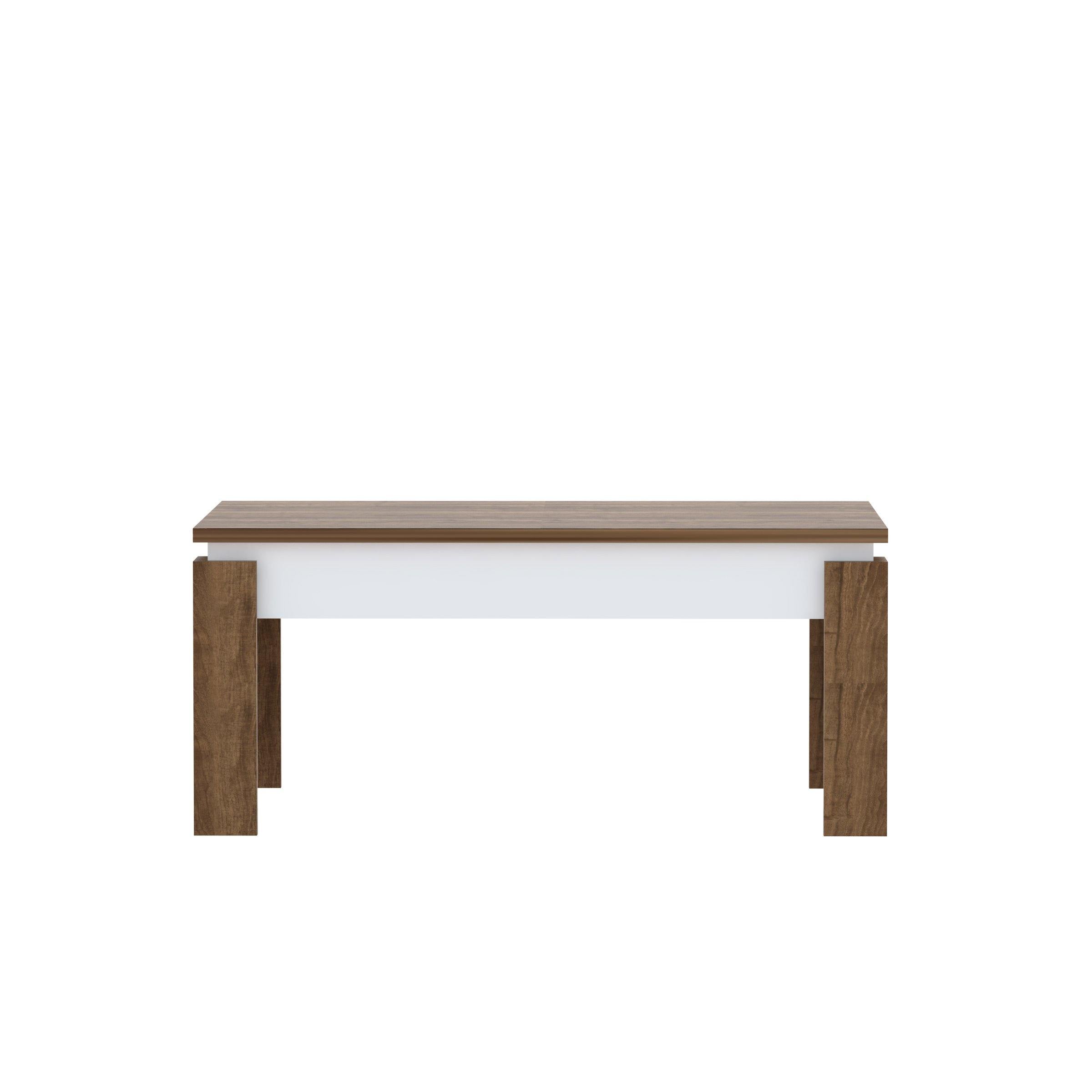 Manhattan 35" Wide Accent Coffee Table, Melamine Veneered Engineered Wood with Color Variations - Decorotika