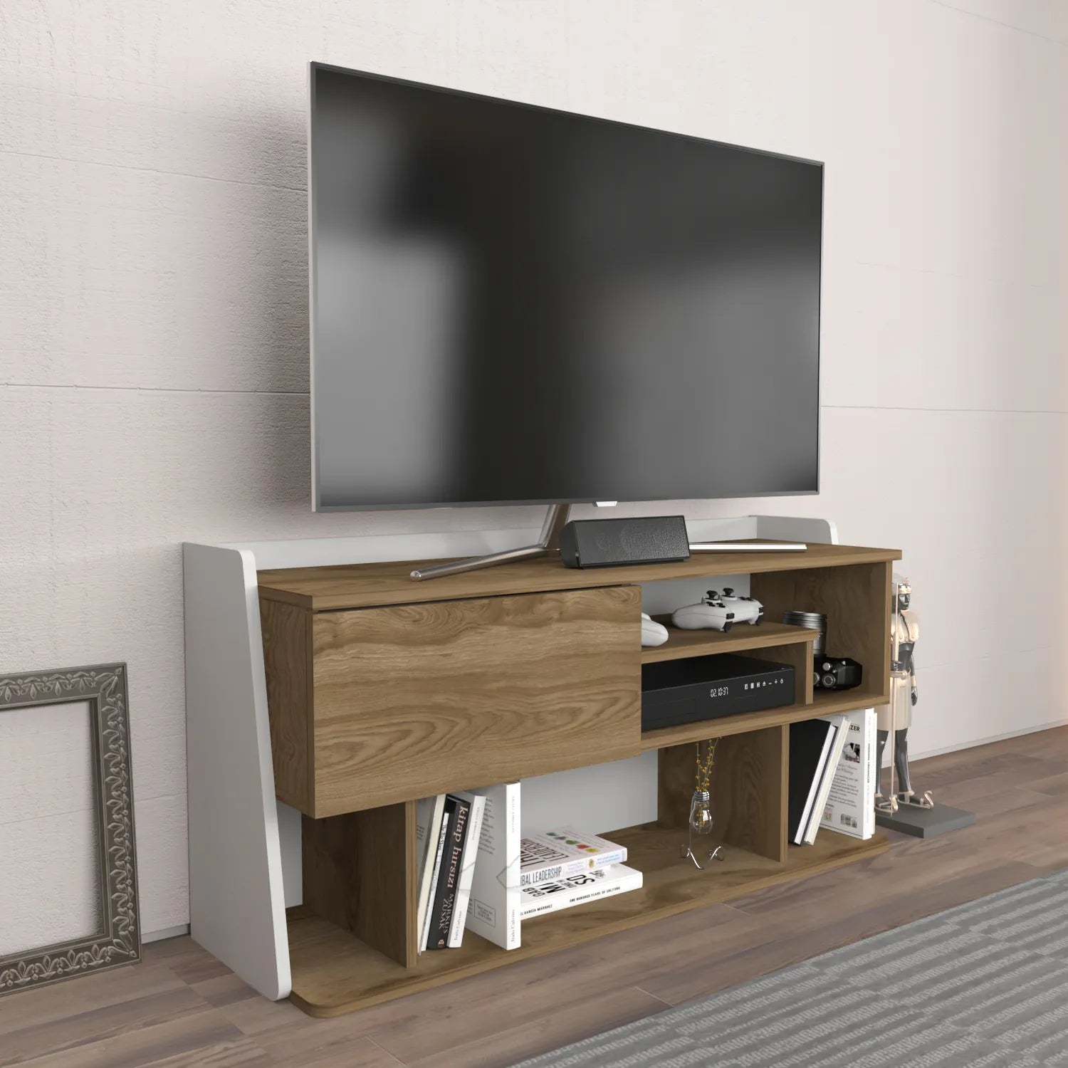 Raca 47" Wide TV Stand and Media Console for TVs up to 55"