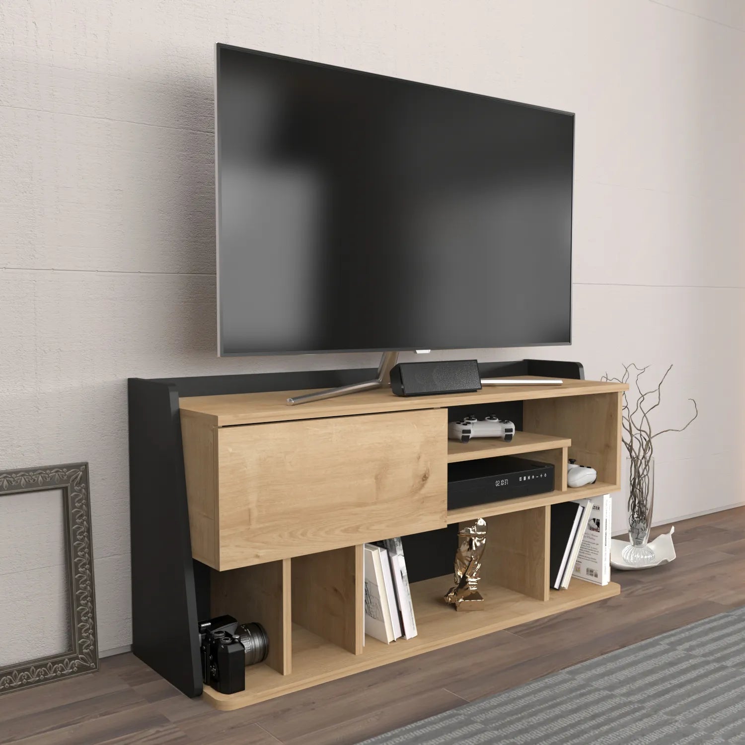 Raca 47" Wide TV Stand and Media Console for TVs up to 55"