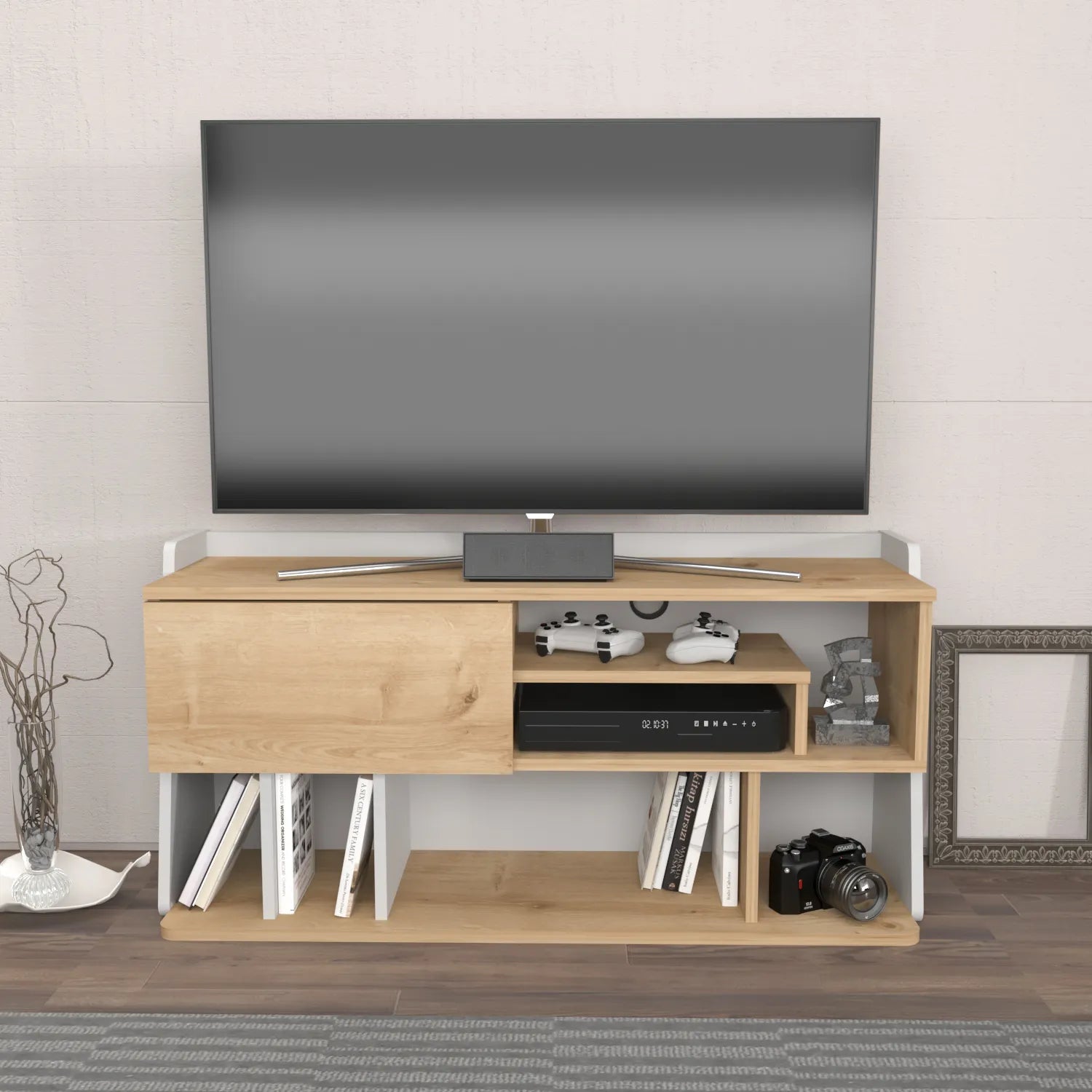 Raca 47" Wide TV Stand and Media Console for TVs up to 55"