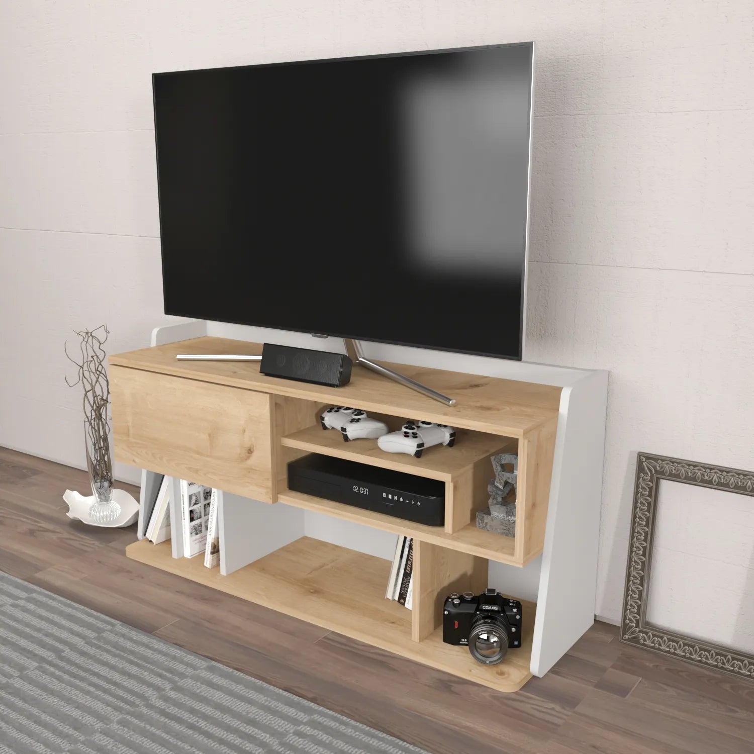 Raca 47" Wide TV Stand and Media Console for TVs up to 55"