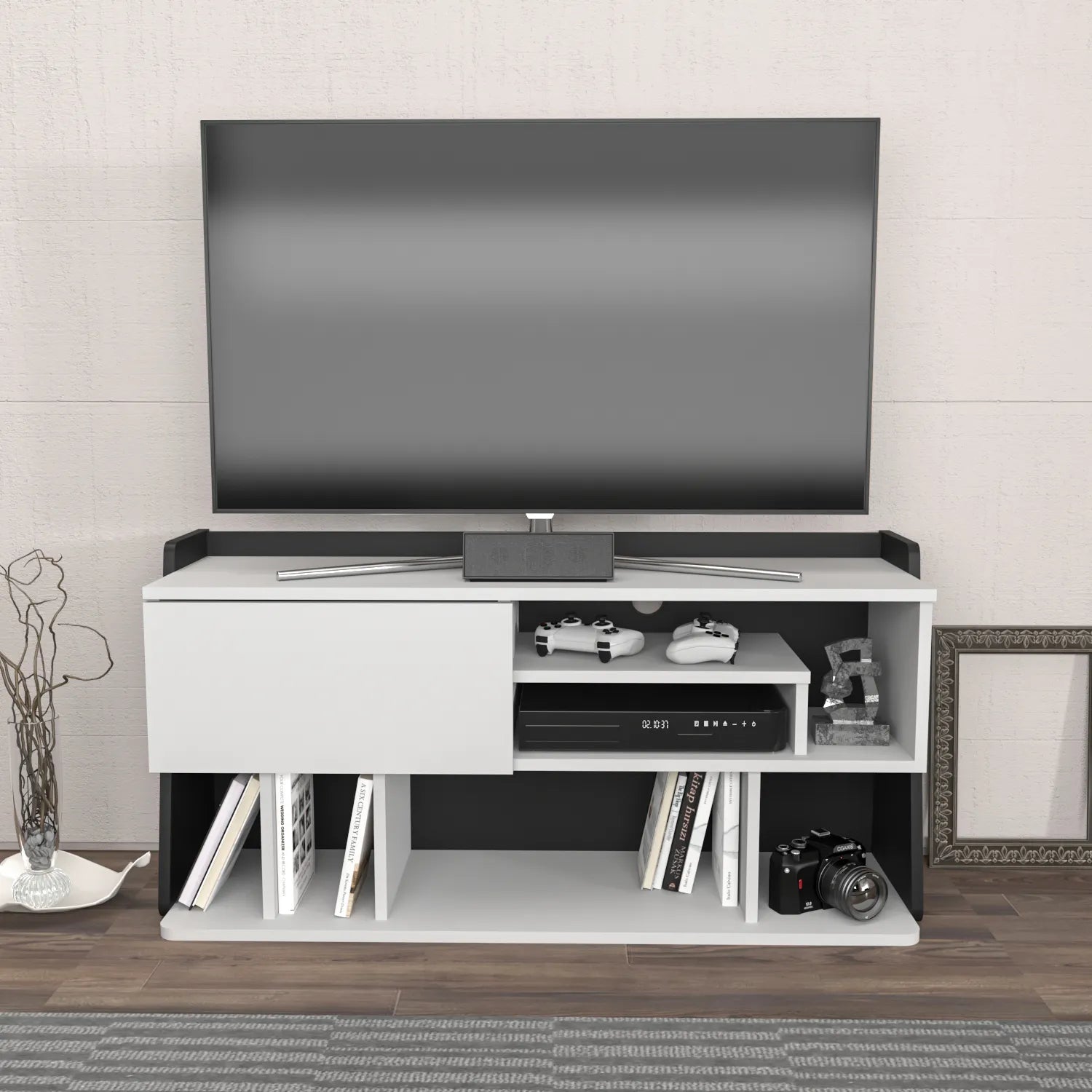 Raca 47" Wide TV Stand and Media Console for TVs up to 55"