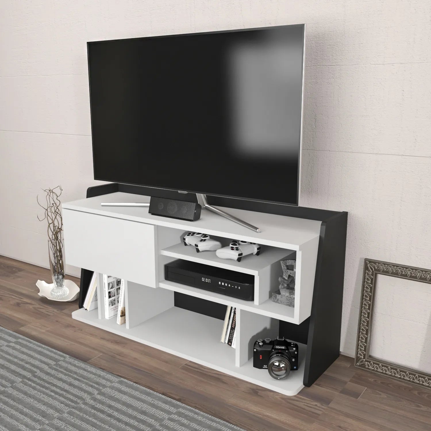 Raca 47" Wide TV Stand and Media Console for TVs up to 55"