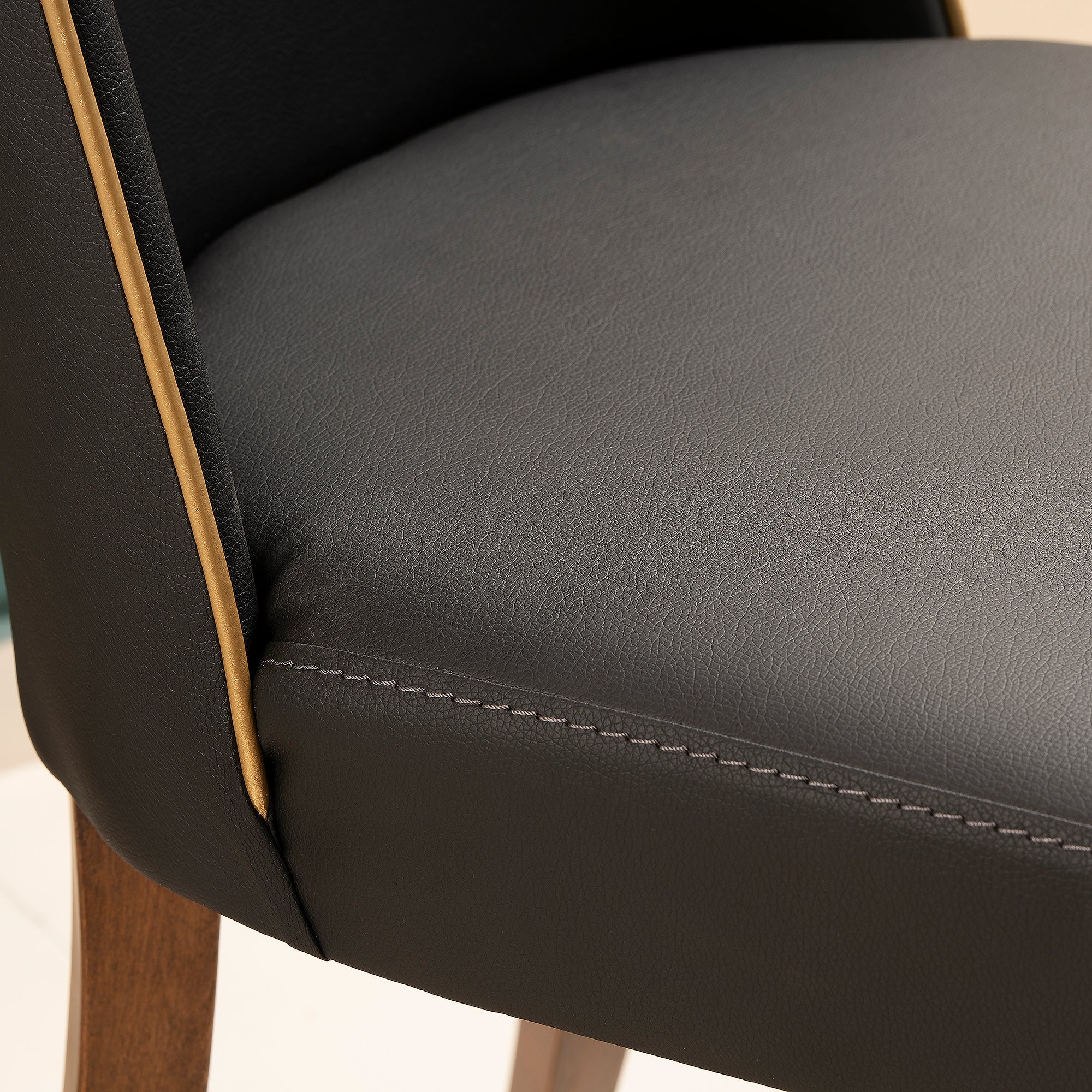 Pars Chair - Black & Walnut Set of 2