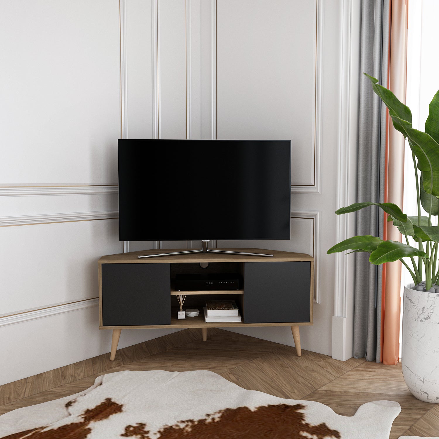 Lesson 47" Wide Corner TV Stand | Media Console