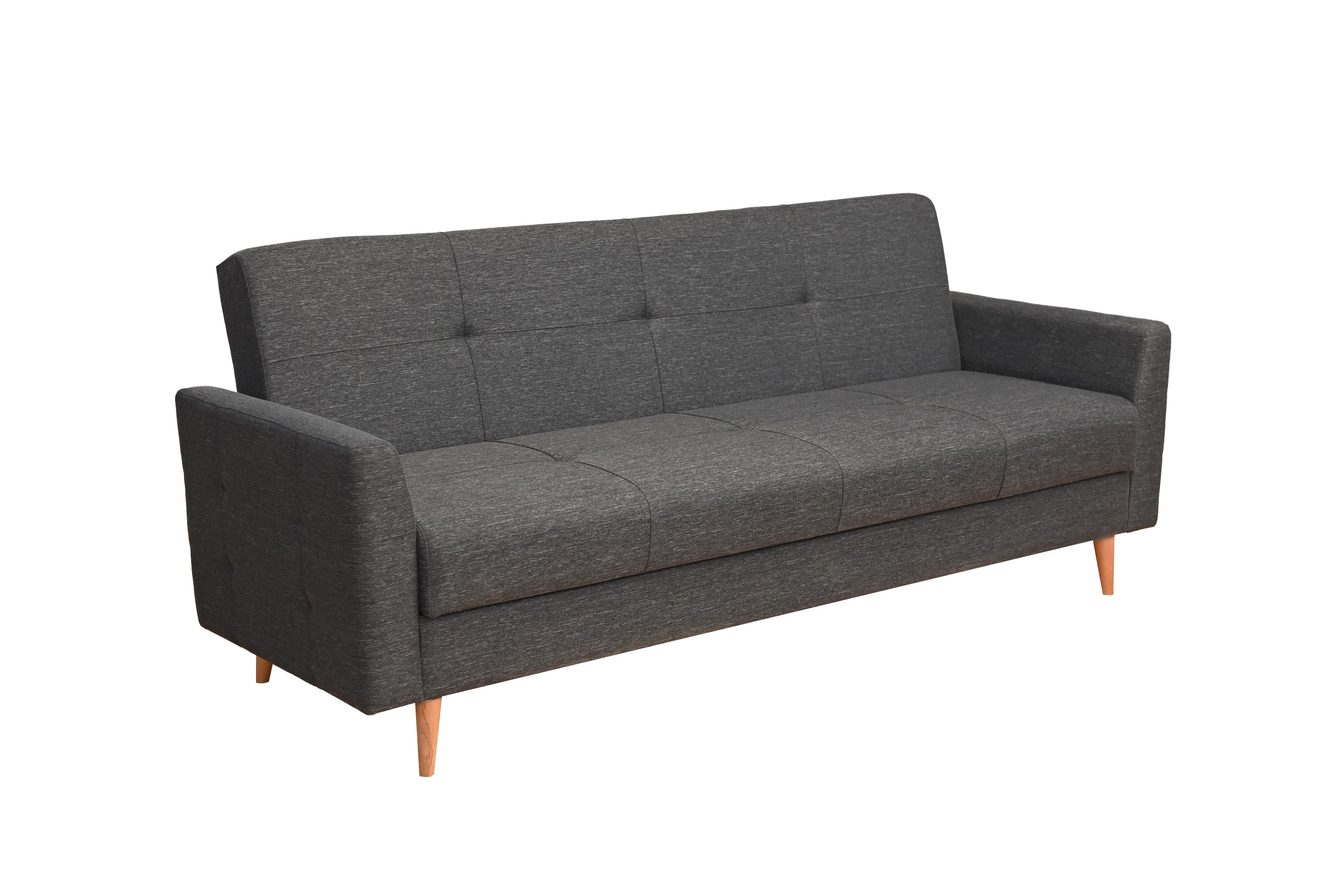 Kale Contemporary 3-Seater Sofa Dark Gray