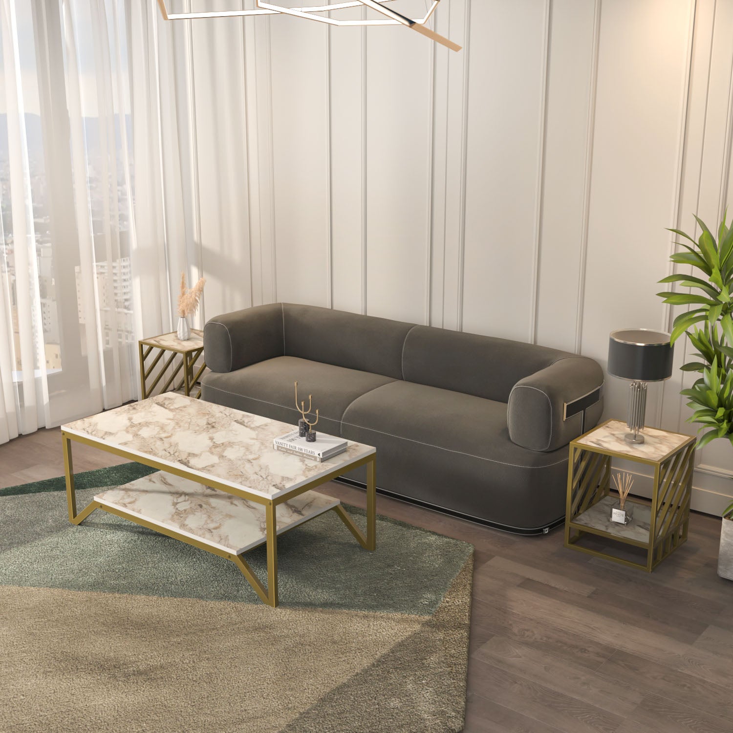 Flora & Norm Living Room Table Set