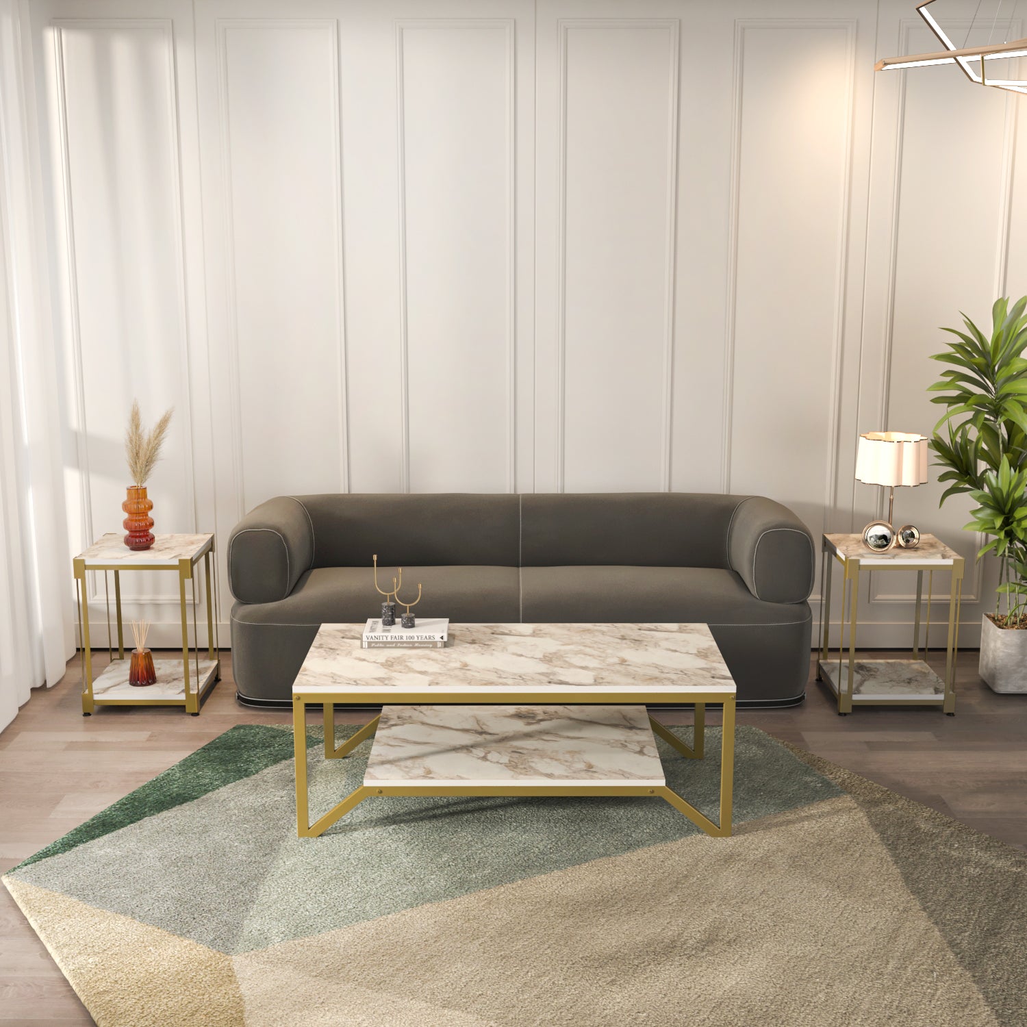 Flora & Zenas Living Room Table Set