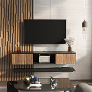 Elia 55” Floating TV Stand with Wall Shelf