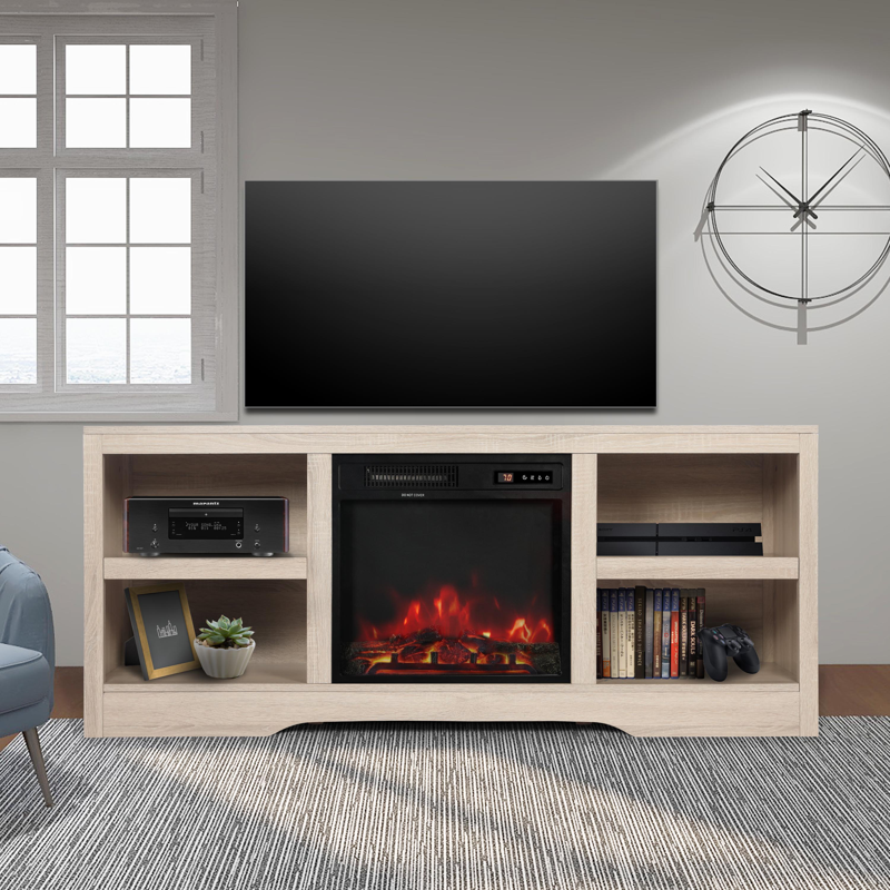 Scott 58'' Media Console TV Stand with Fireplace