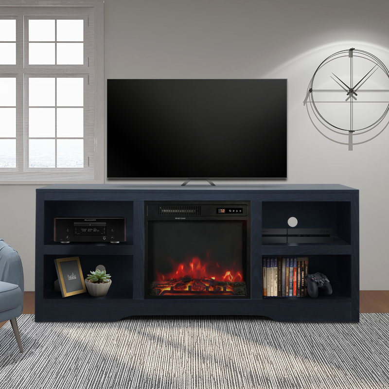 Scott 58'' Media Console TV Stand with Fireplace