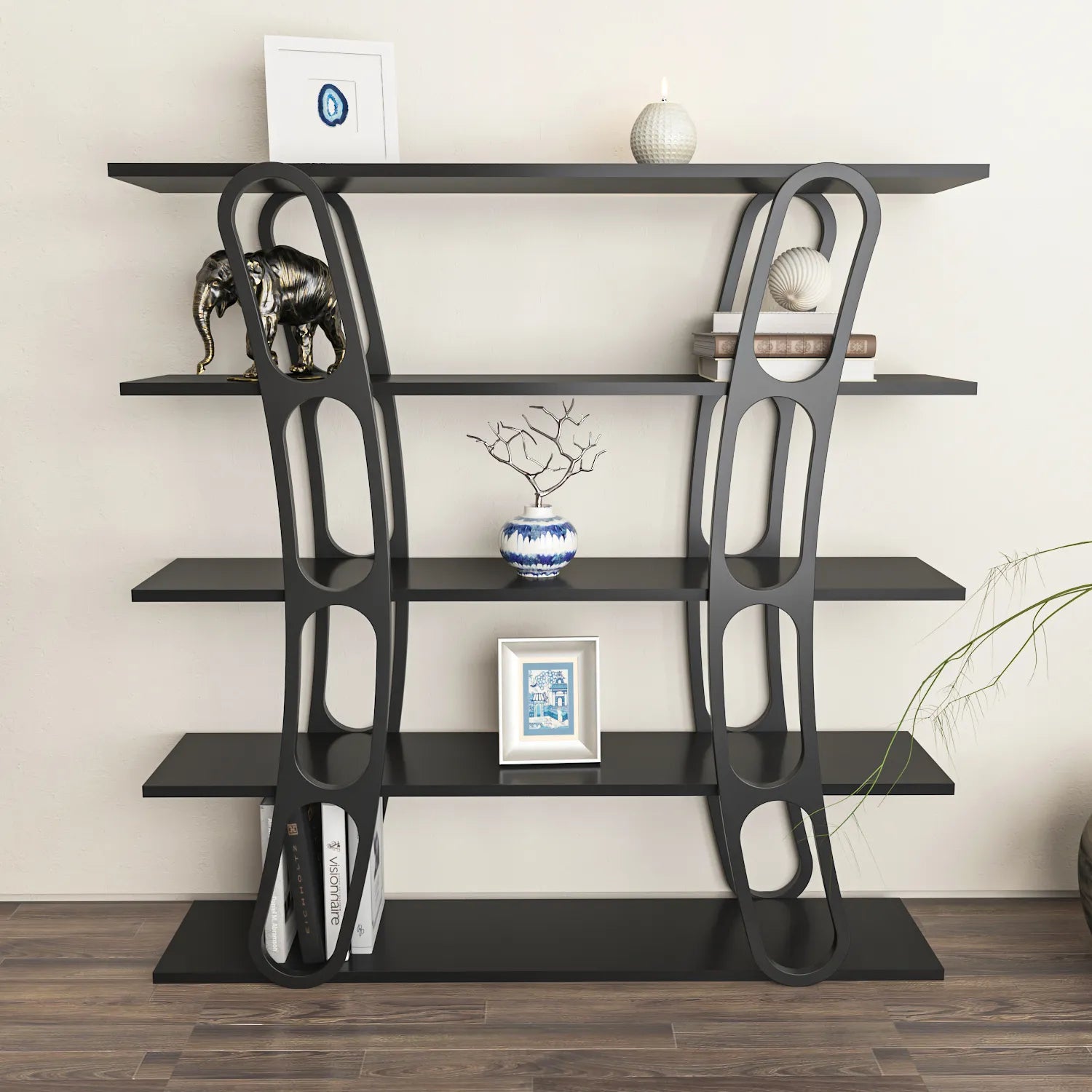 Adar 47" Tall Bookcase | Bookshelf | Display Unit