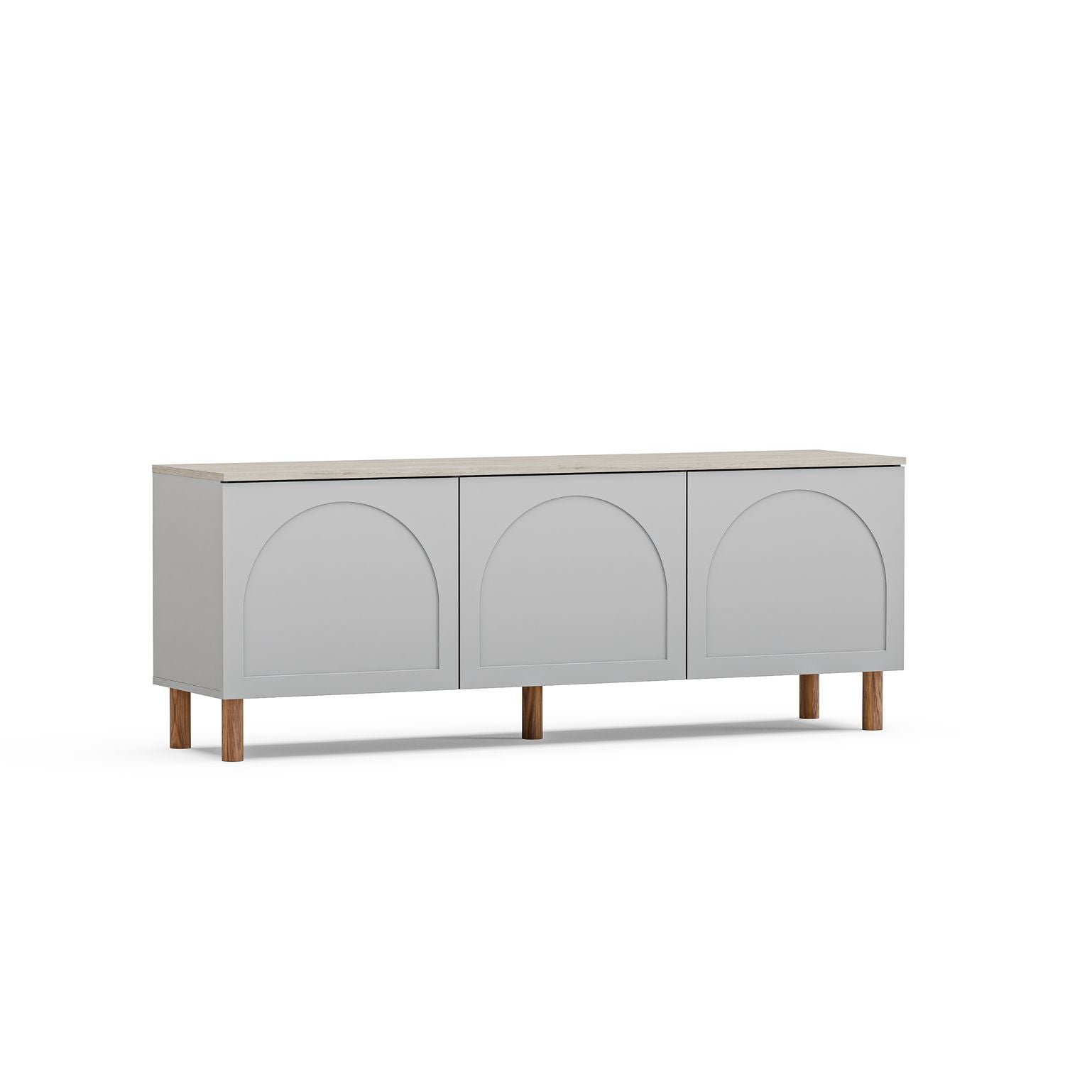 Bohem 71'' Mid-Century Modern TV Stand Console with Solid Wood Legs for up to 80" TVs