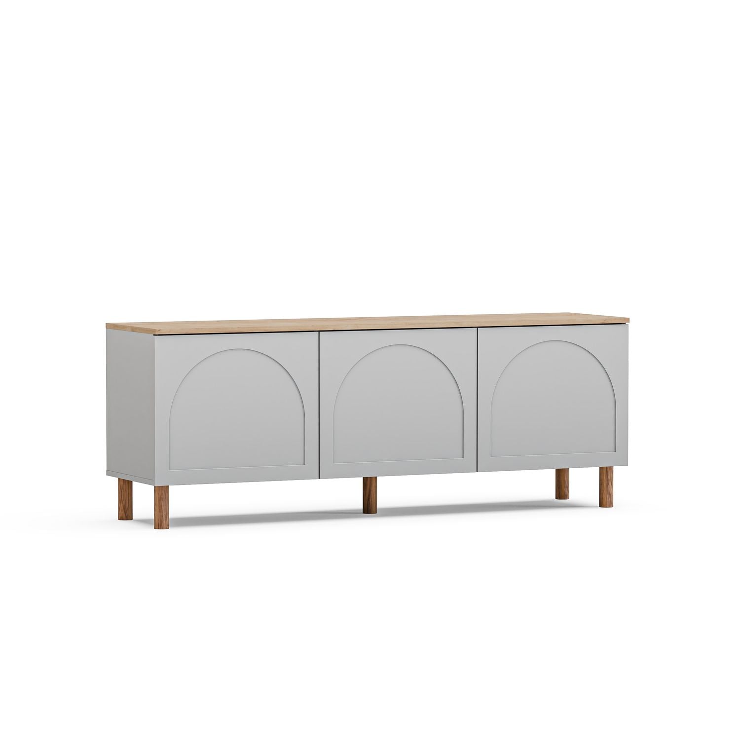 Bohem 71'' Mid-Century Modern TV Stand Console with Solid Wood Legs for up to 80" TVs