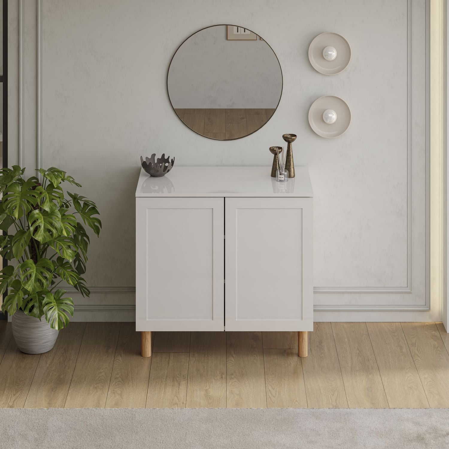 Boli 71'' Mid-Century Modern Sideboard/Buffet/Credenza with Solid Wood Legs