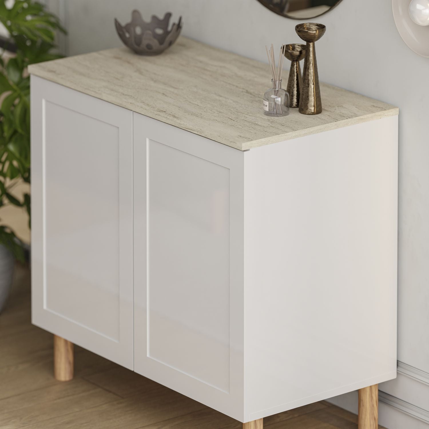 Boli 71'' Mid-Century Modern Sideboard/Buffet/Credenza with Solid Wood Legs