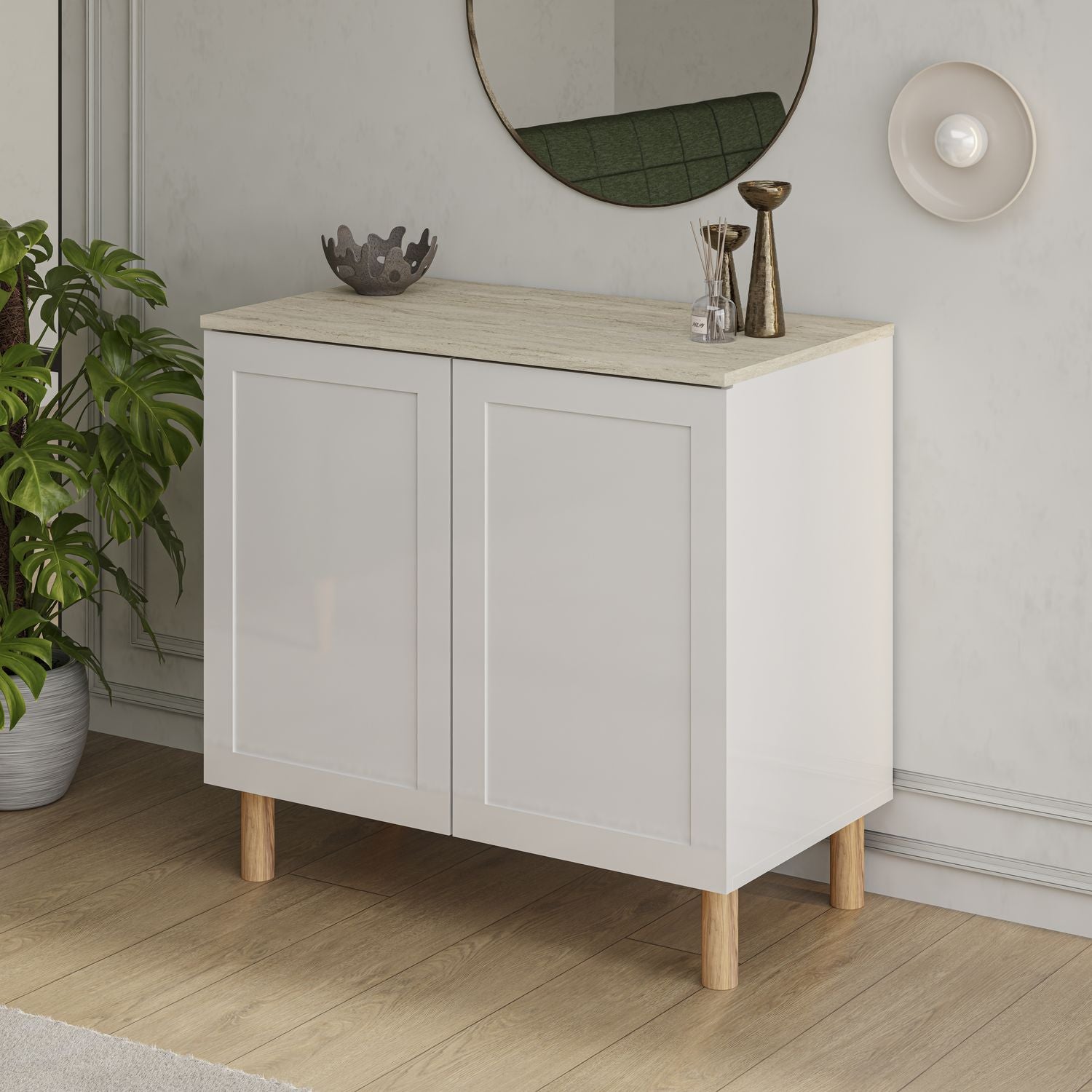 Boli 71'' Mid-Century Modern Sideboard/Buffet/Credenza with Solid Wood Legs