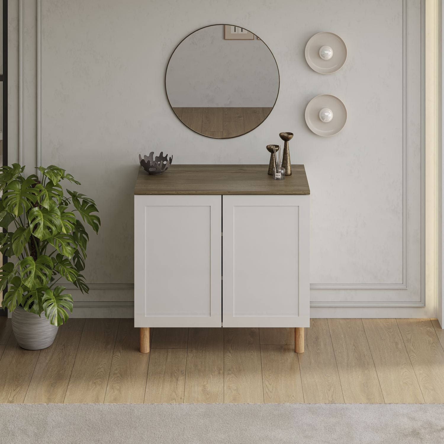 Boli 71'' Mid-Century Modern Sideboard/Buffet/Credenza with Solid Wood Legs