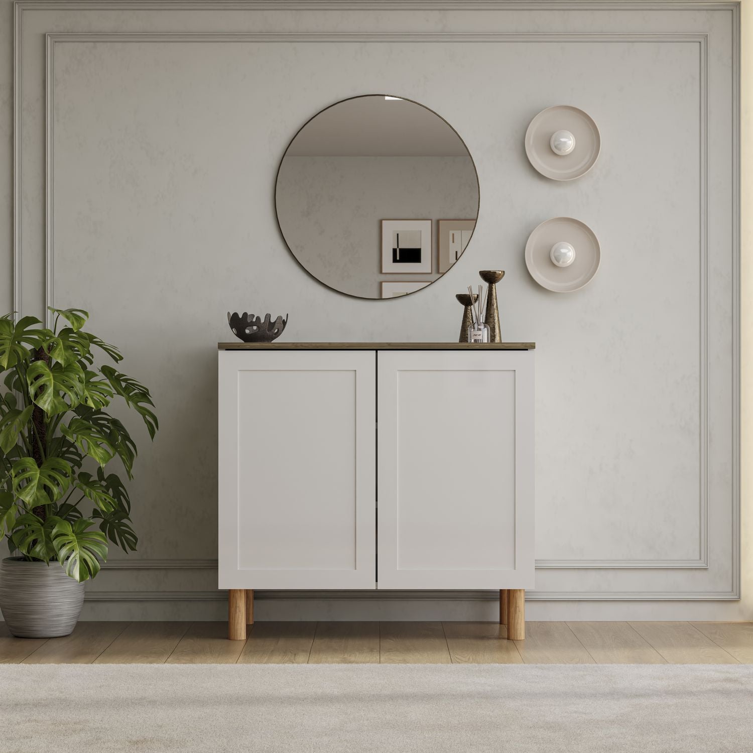 Boli 71'' Mid-Century Modern Sideboard/Buffet/Credenza with Solid Wood Legs
