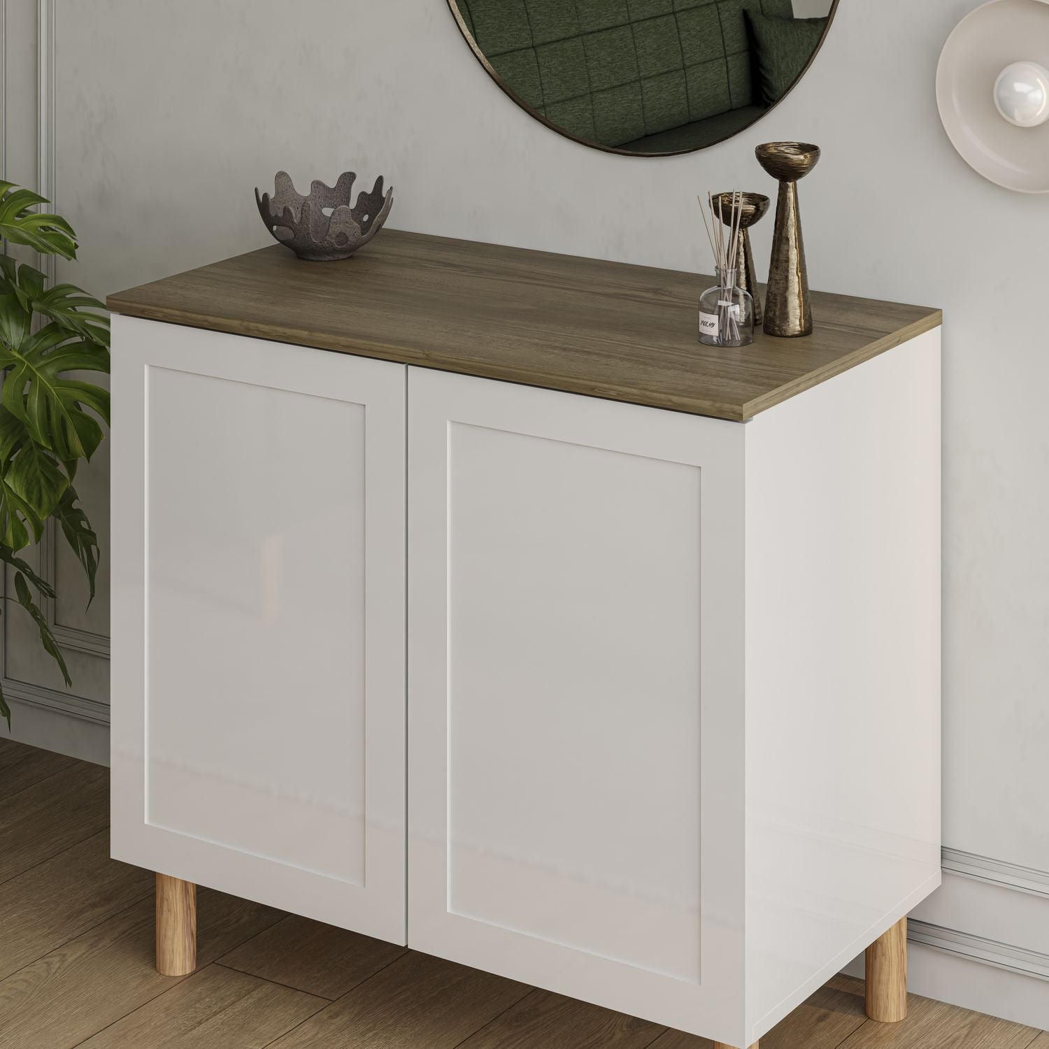 Boli 71'' Mid-Century Modern Sideboard/Buffet/Credenza with Solid Wood Legs