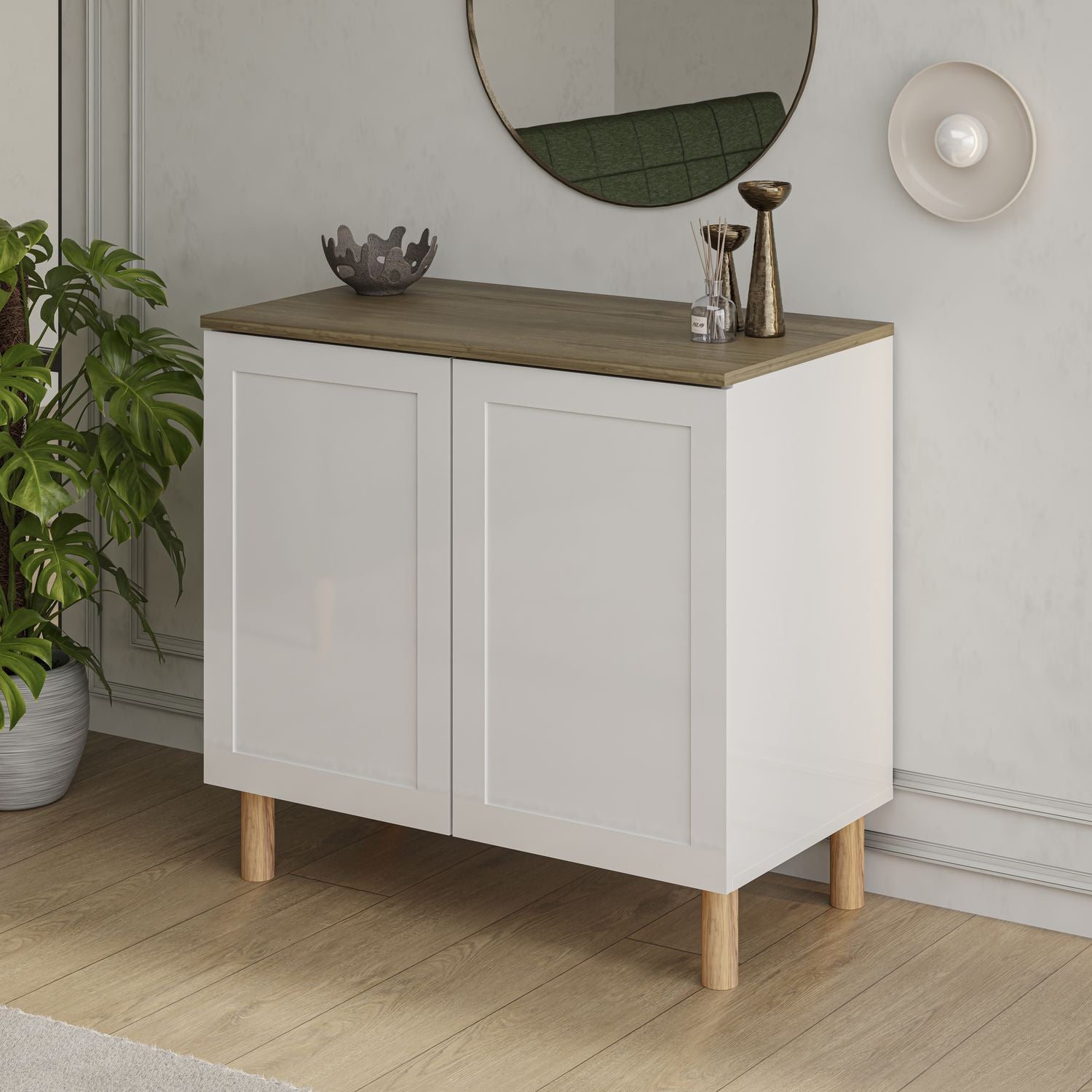 Boli 71'' Mid-Century Modern Sideboard/Buffet/Credenza with Solid Wood Legs
