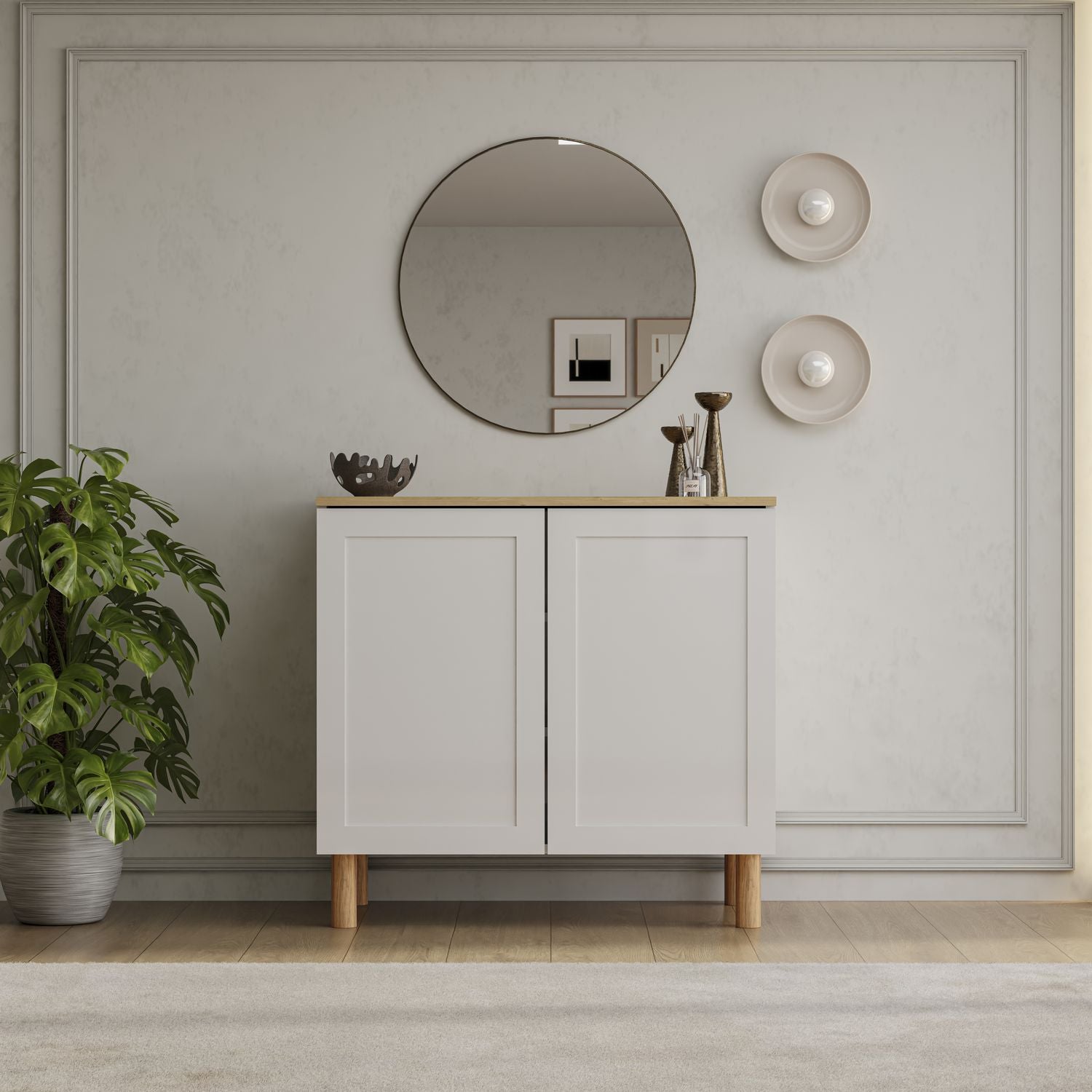 Boli 71'' Mid-Century Modern Sideboard/Buffet/Credenza with Solid Wood Legs