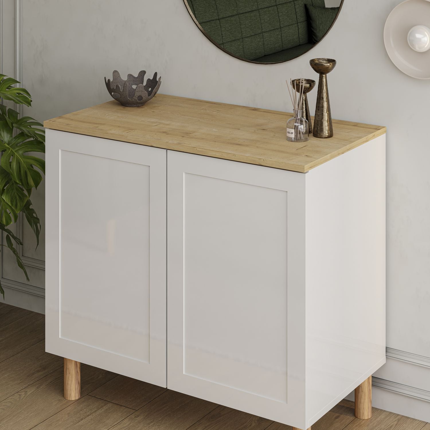Boli 71'' Mid-Century Modern Sideboard/Buffet/Credenza with Solid Wood Legs