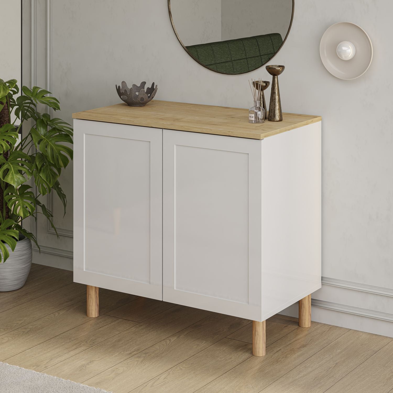Boli 71'' Mid-Century Modern Sideboard/Buffet/Credenza with Solid Wood Legs