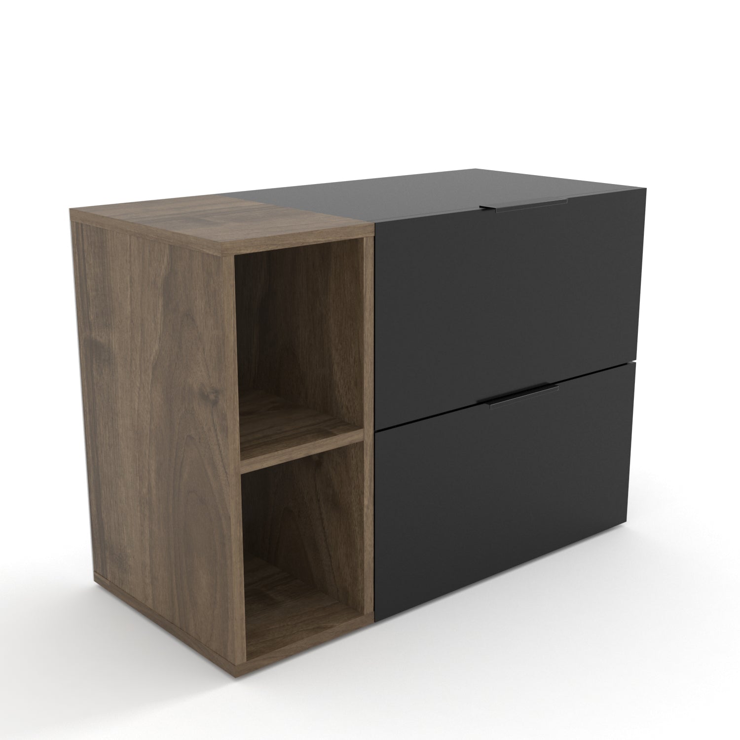 Opheus Modular 2-Drawer Dresser with Open Shelves