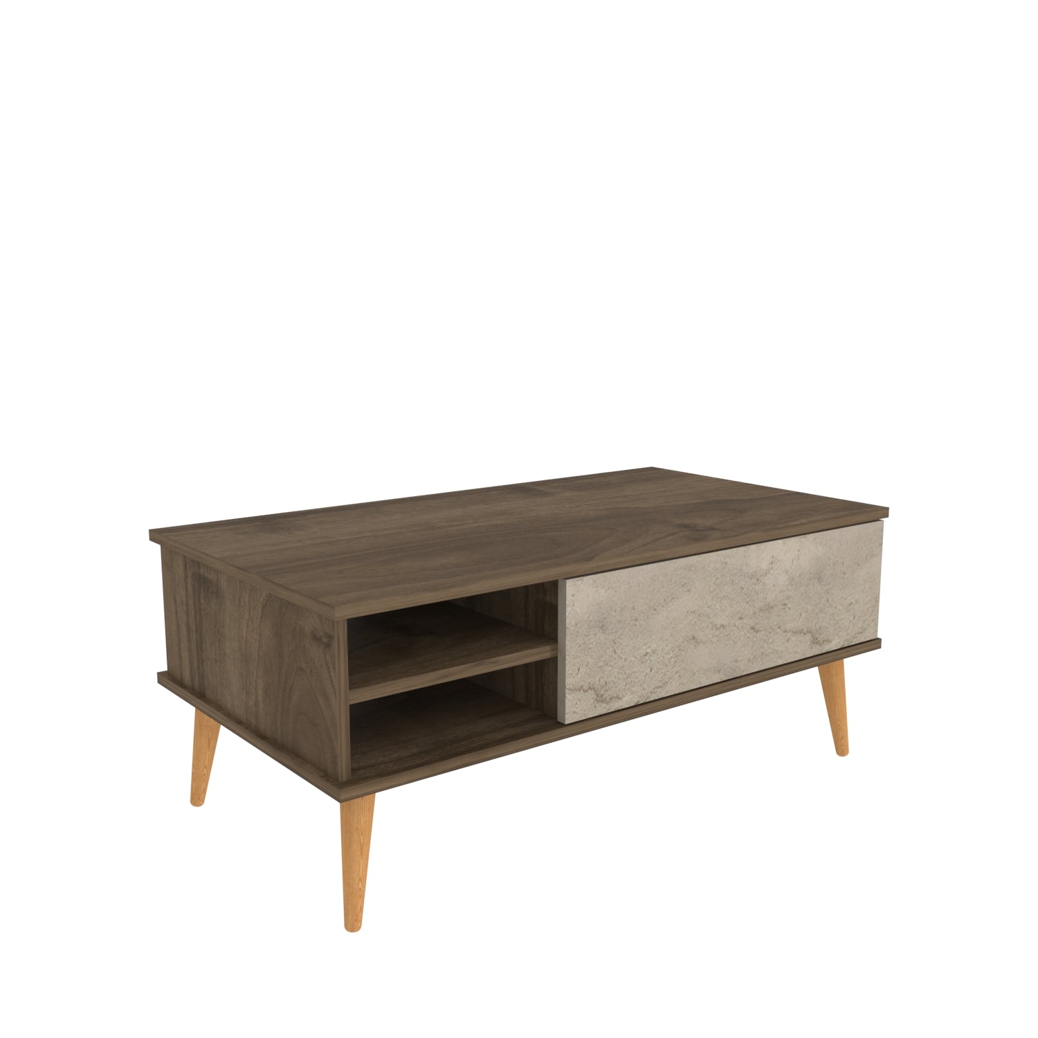 Como 47" Wide Coffee Table with Cabinet