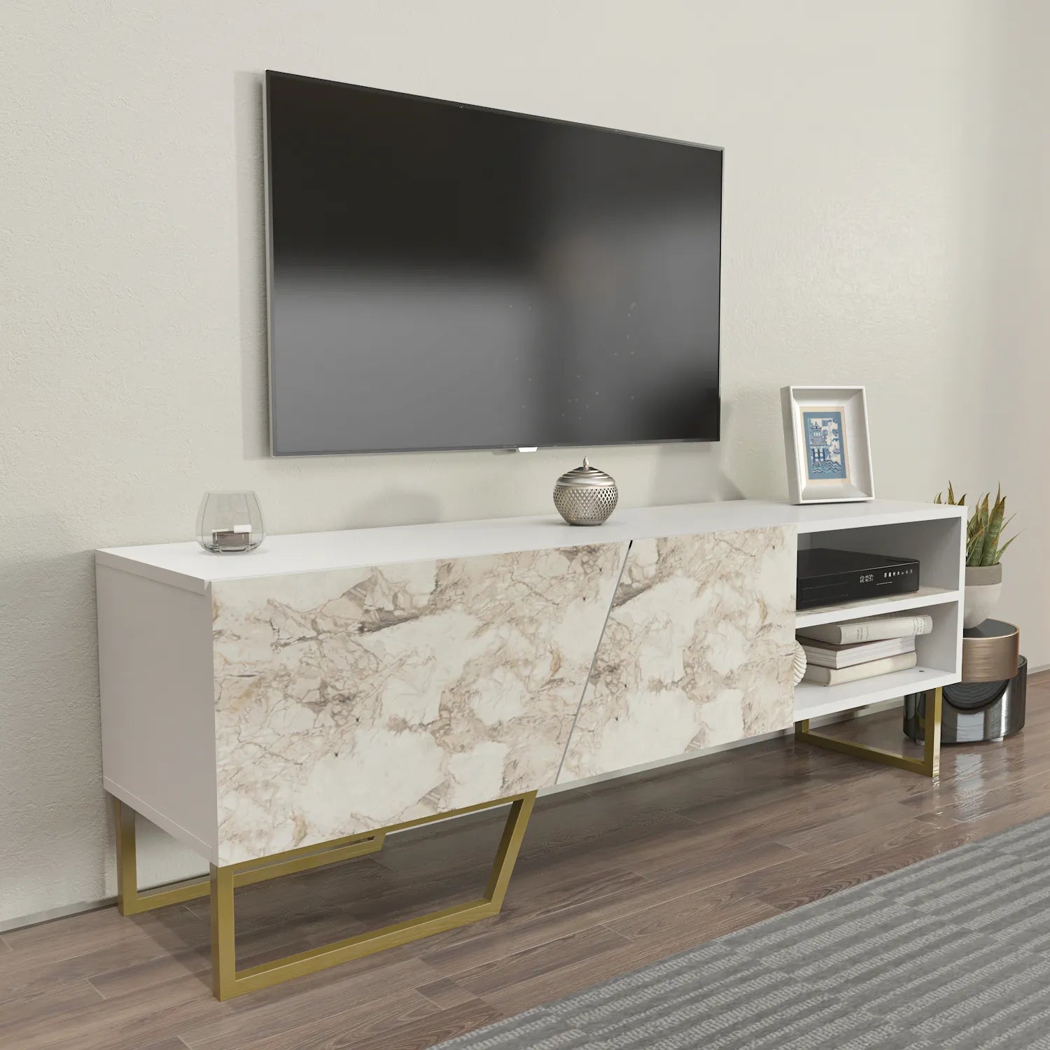 Denasse 60" Wide Modern TV Stand and Media Console