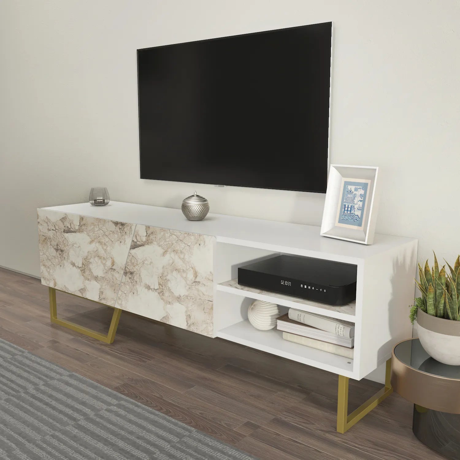 Denasse 60" Wide Modern TV Stand and Media Console