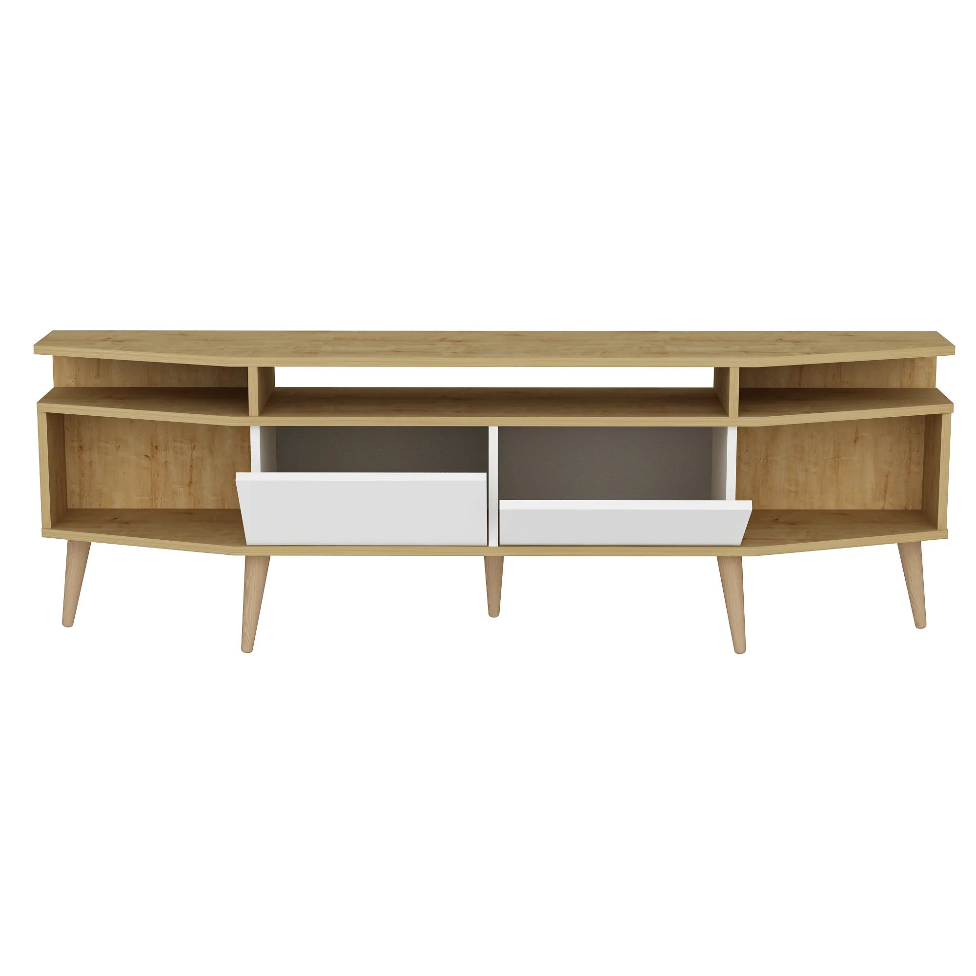 Dennis 71 in Wide Modern TV Stand Media Console with Storage for TVs up to 80 in