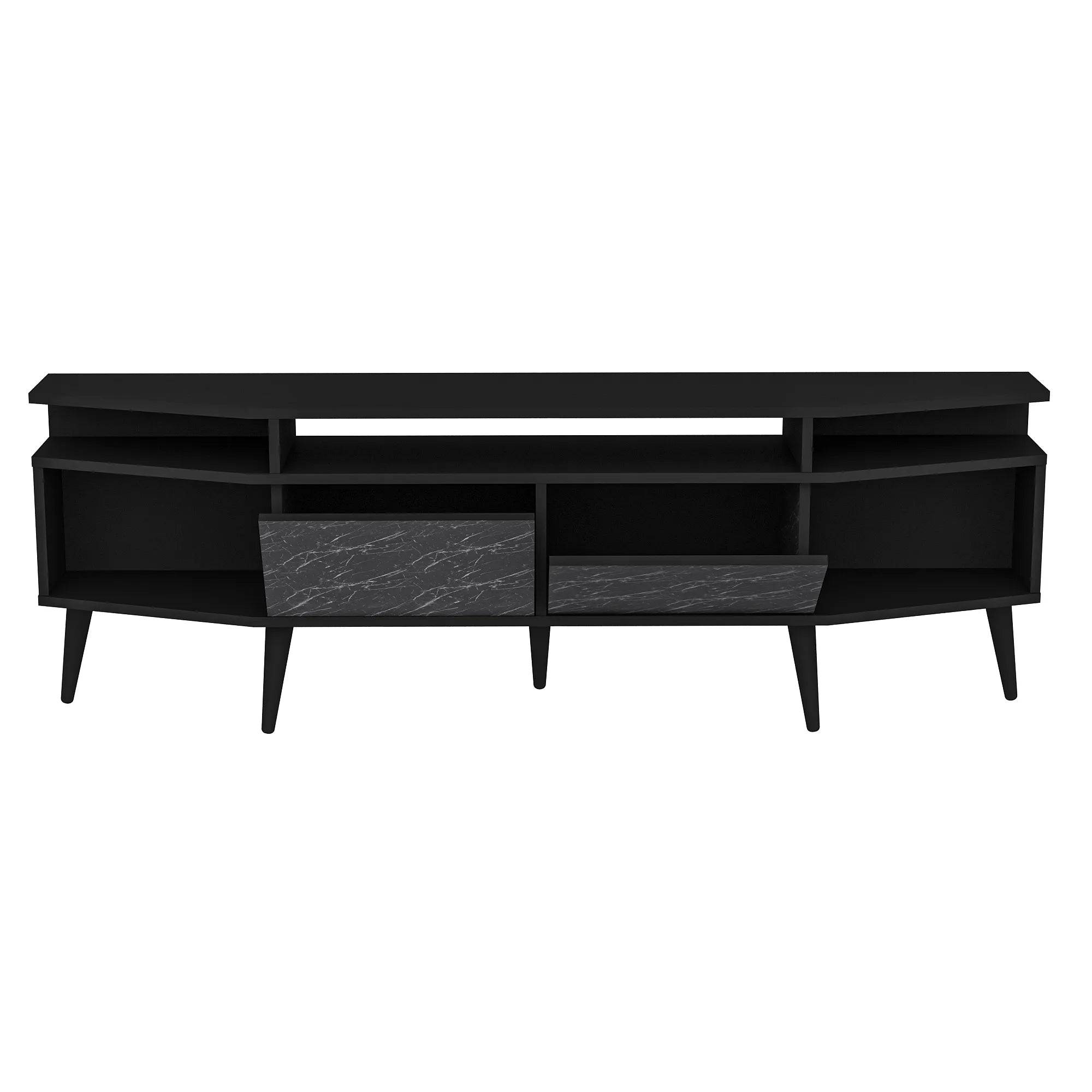 Dennis 71 in Wide Modern TV Stand Media Console with Storage for TVs up to 80 in