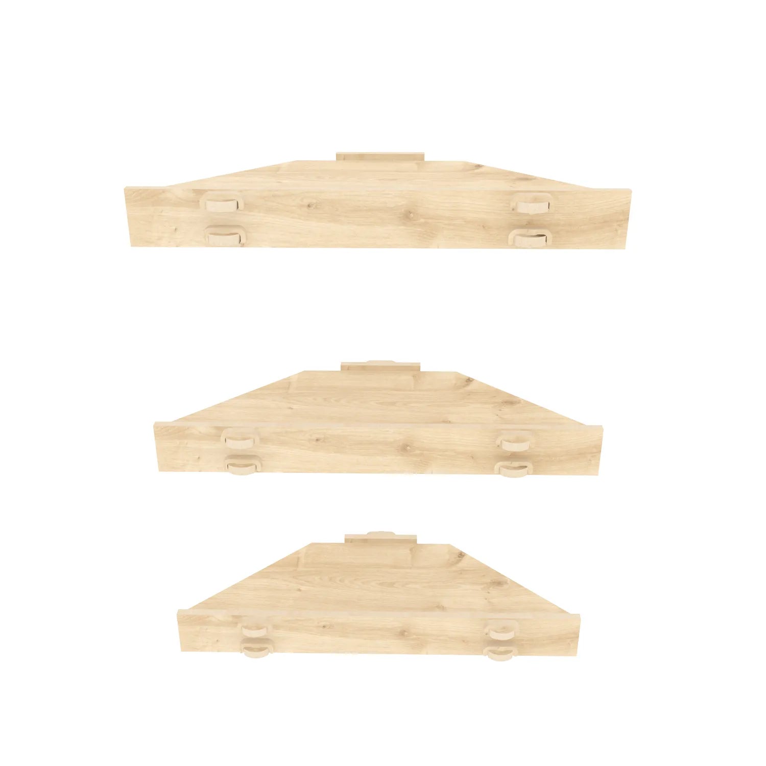 Edis 3 Piece MDF Corner Wall Shelf | Screwless Design