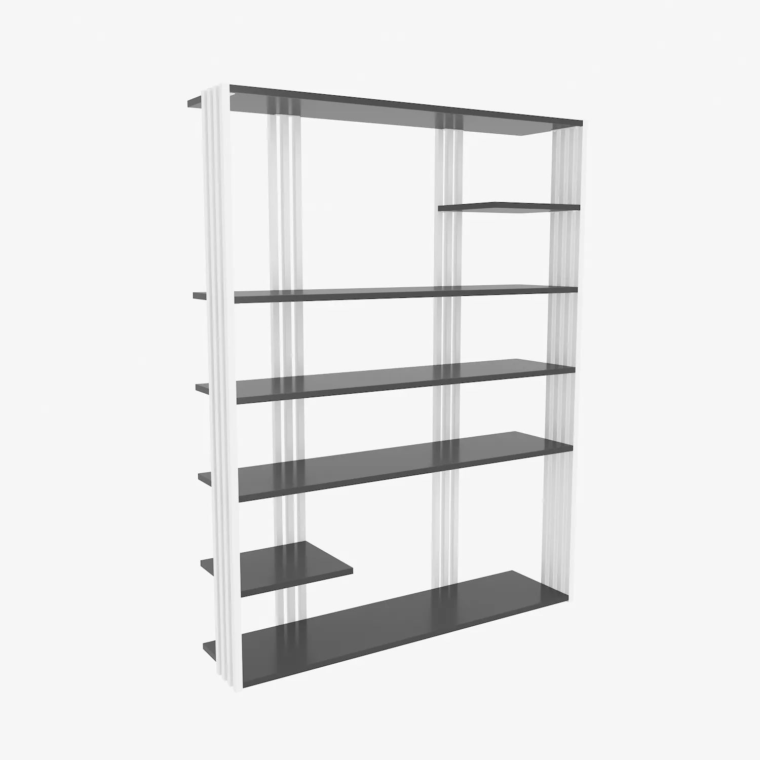 Jeni 63" Tall Metal Wood Bookcase | Bookshelf | Display Unit