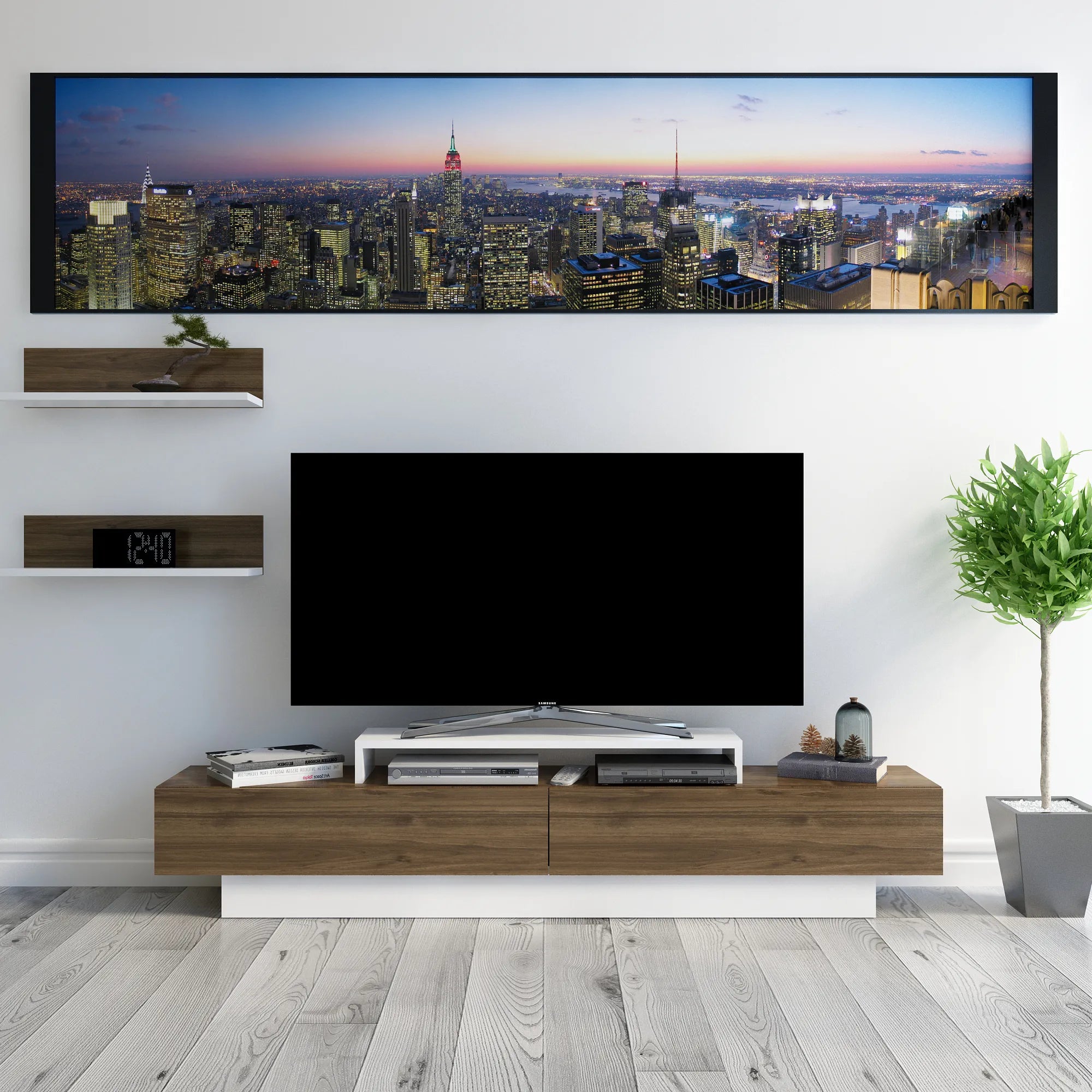 Lusi 71 inches Wide TV Stand & Media Console for TVs up to 80 inches
