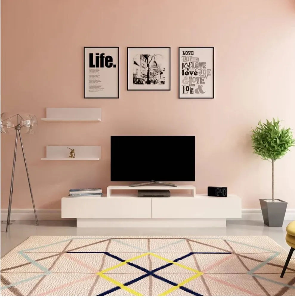 lusi tv stand white front