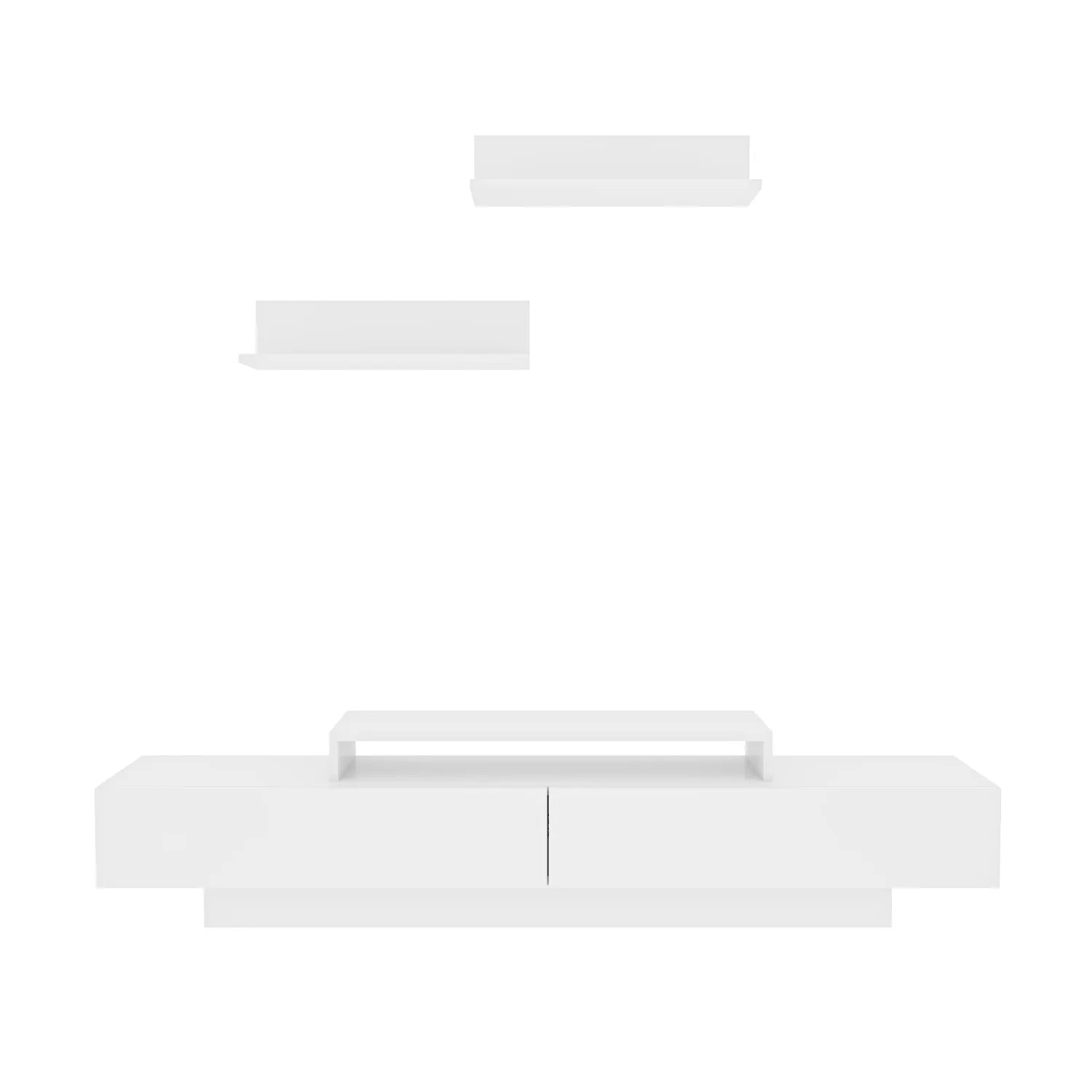lusi tv stand white front white background