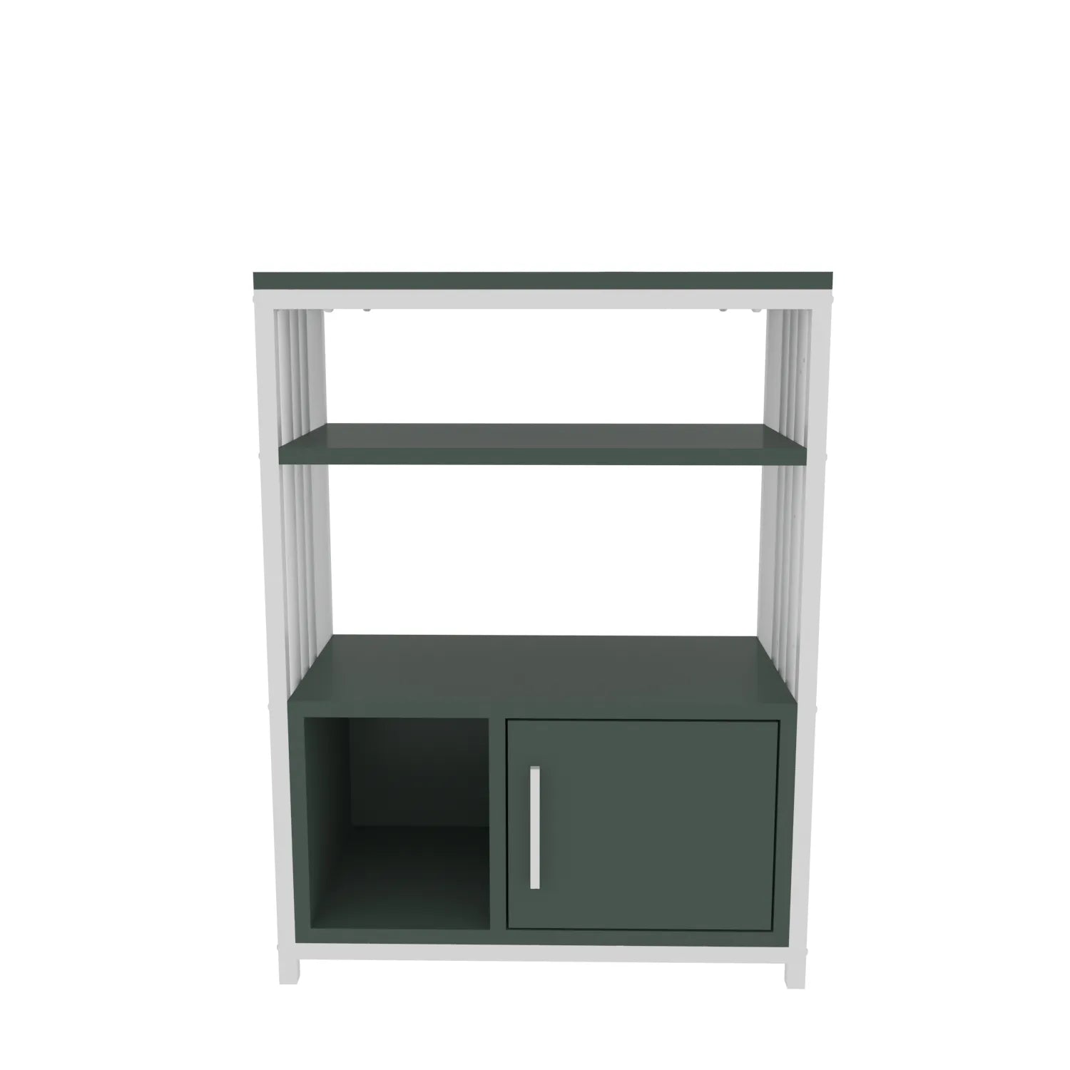 Letos 32" Tall Metal Wood Bookcase