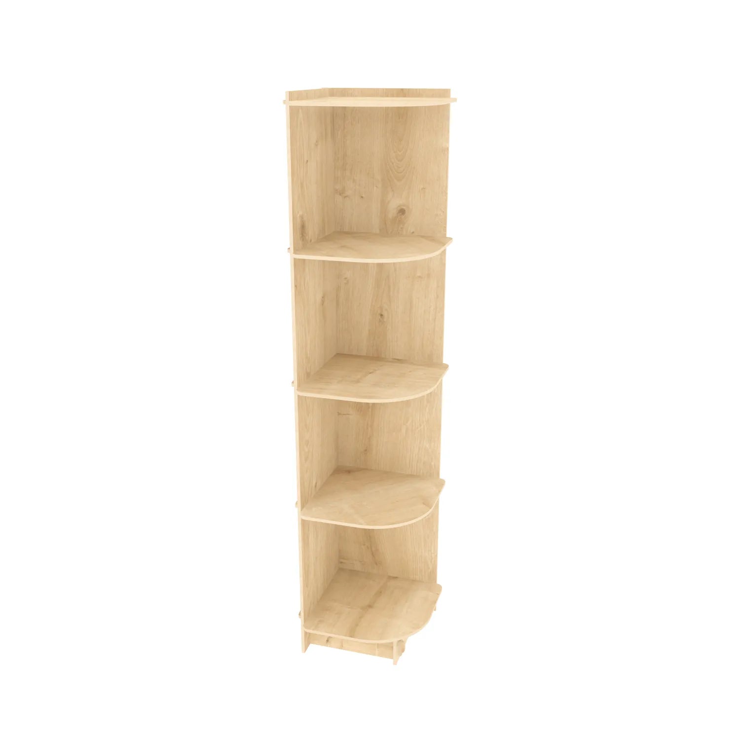 Liva 54" Tall MDF Corner Bookcase | Bookshelf | Display Unit