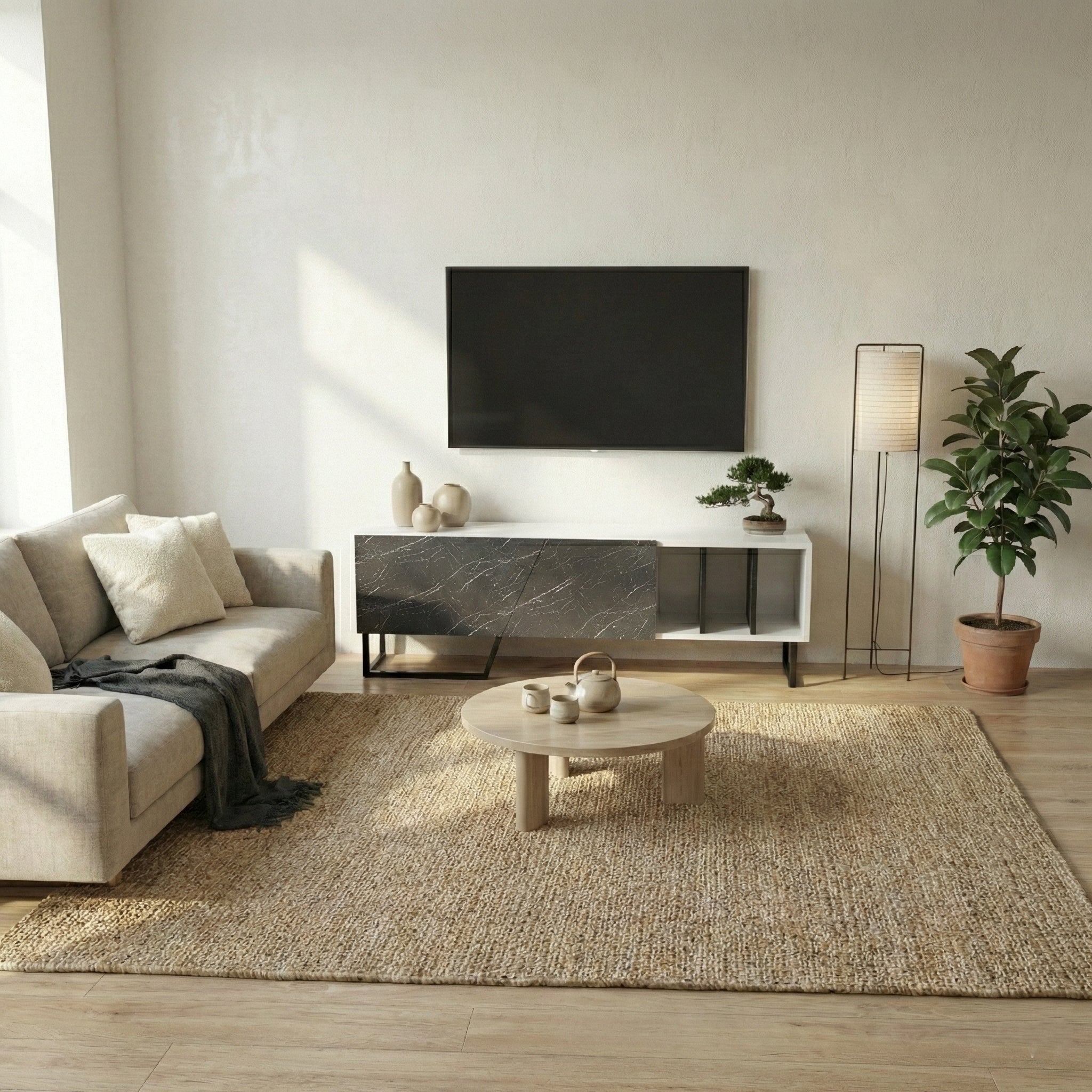 Linossa 59" Modern TV Stand Media Console fits TVs up to 65"