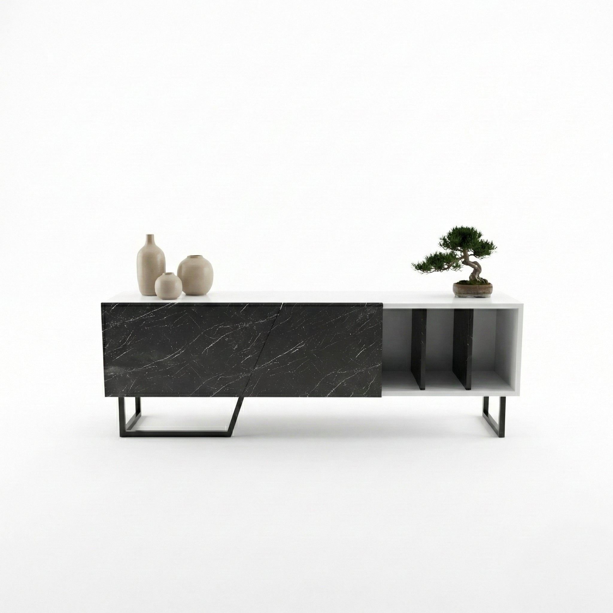 Linossa 59" Modern TV Stand Media Console fits TVs up to 65"