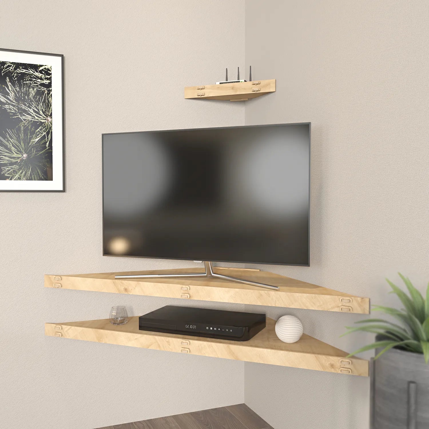 Mensi 47" Wide Floating MDF TV Stand and Media Console