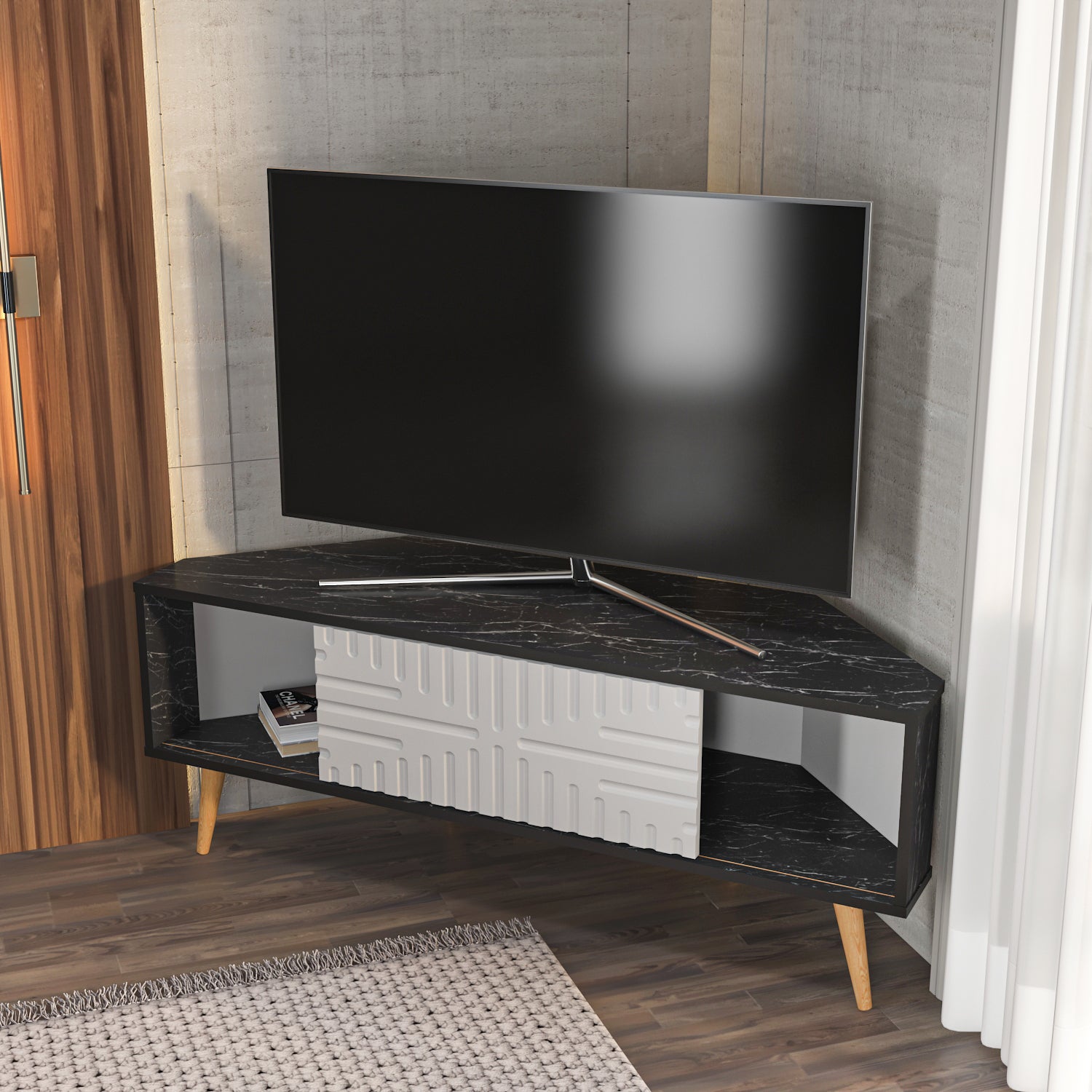 Mora 55'' Corner TV Stand for 65'' TVs