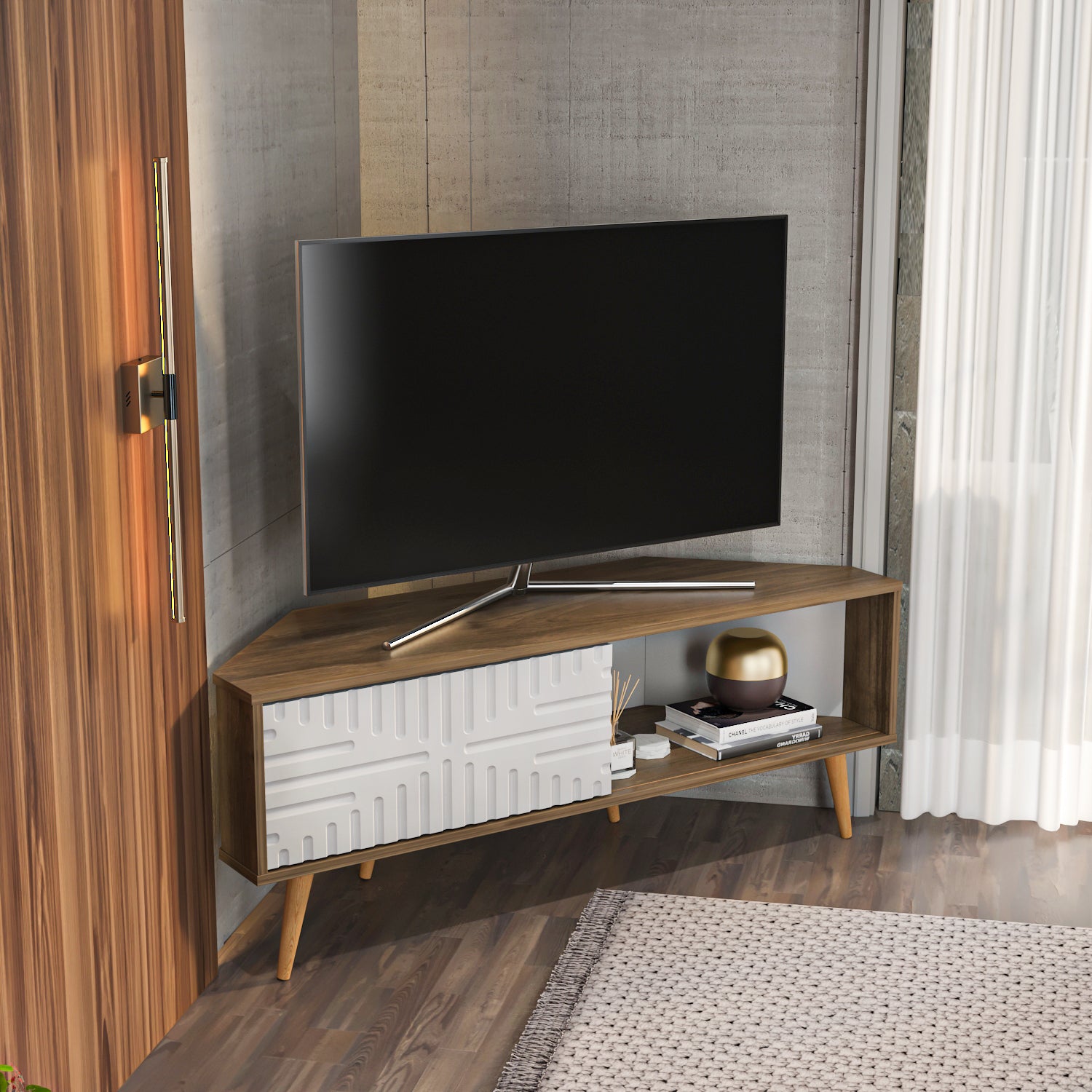 Mora 55'' Corner TV Stand for 65'' TVs